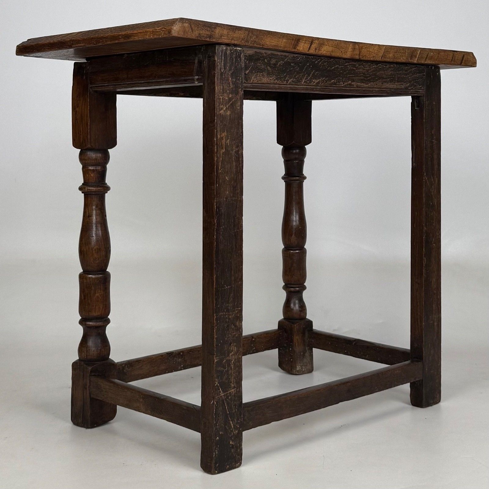 Antique 19th Century Georgian Style Side Table In Oak ( Af 5791 ) photo Furniture