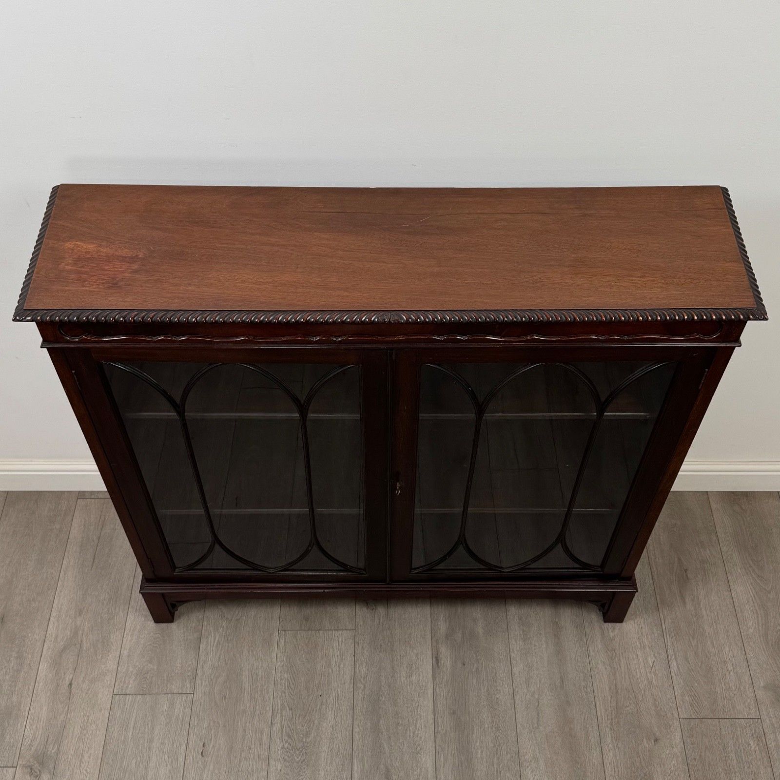 photo for sale Antique 20th Century Edwardian Mahogany Display Cabinet ( Af 5763 )