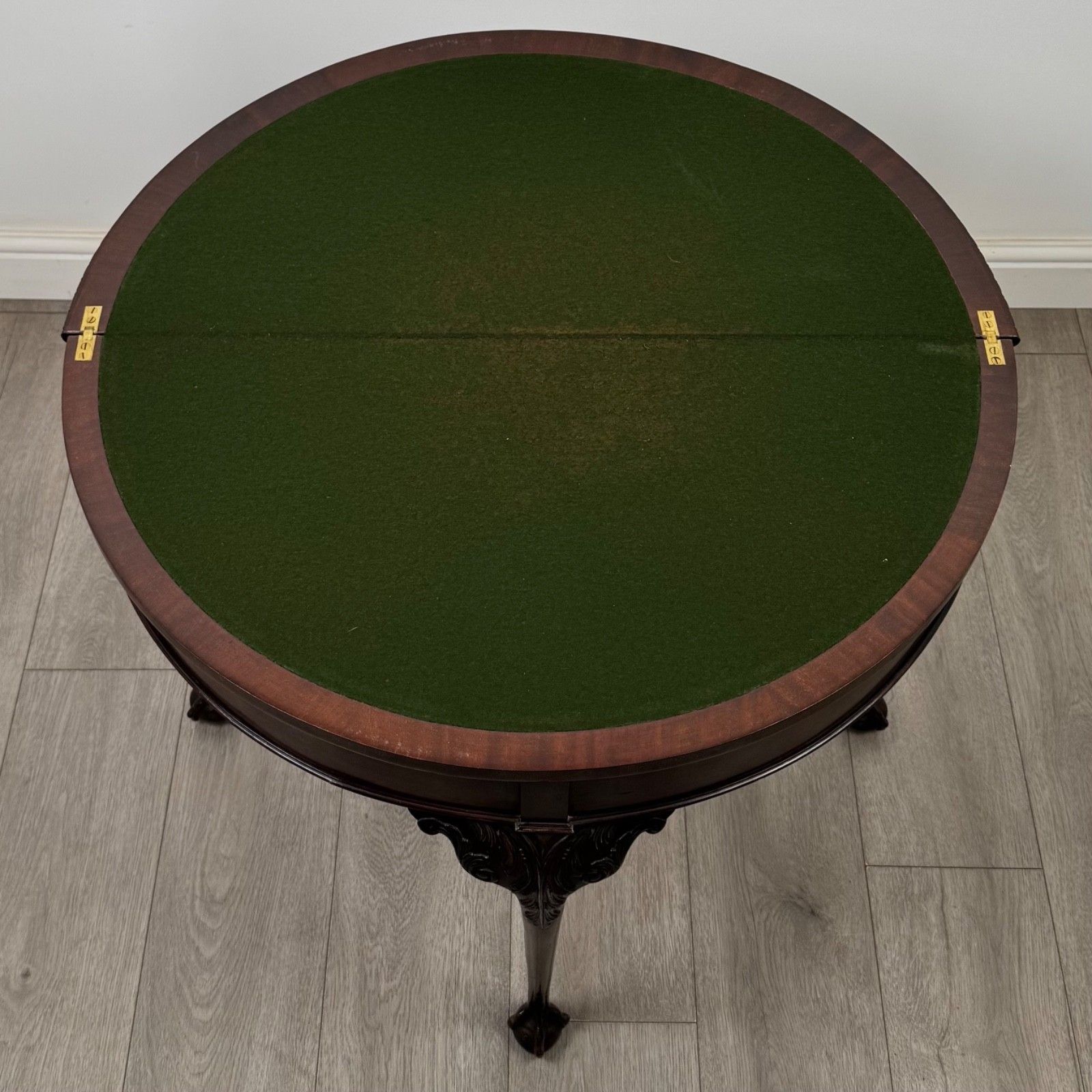 Furniture Antique 20th Century Edwardian Card Table In Mahogany ( Af 5777 ) photo