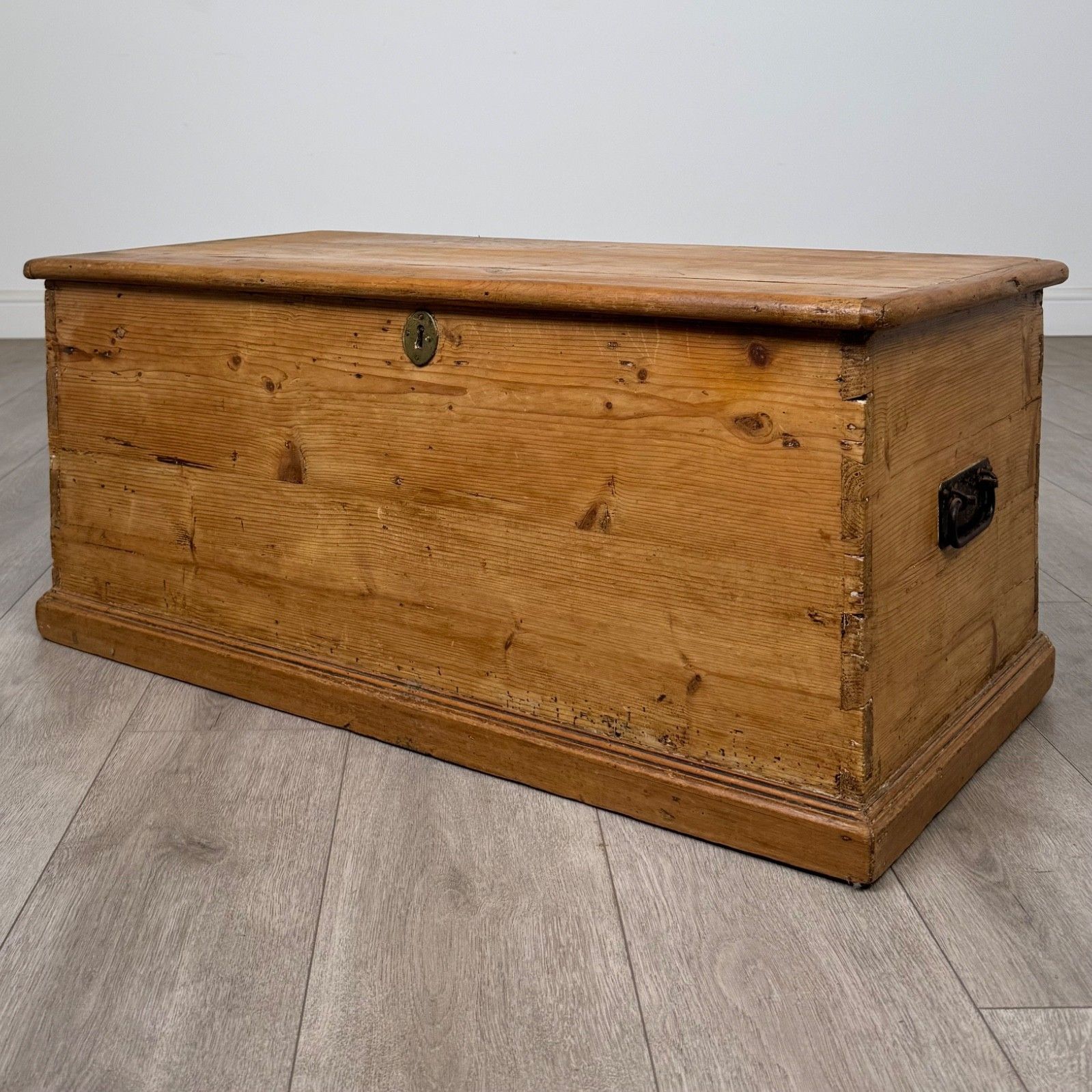 Antique 19th Century Victorian Blanket Box In Pine ( Af 5804 ) photo furniture
