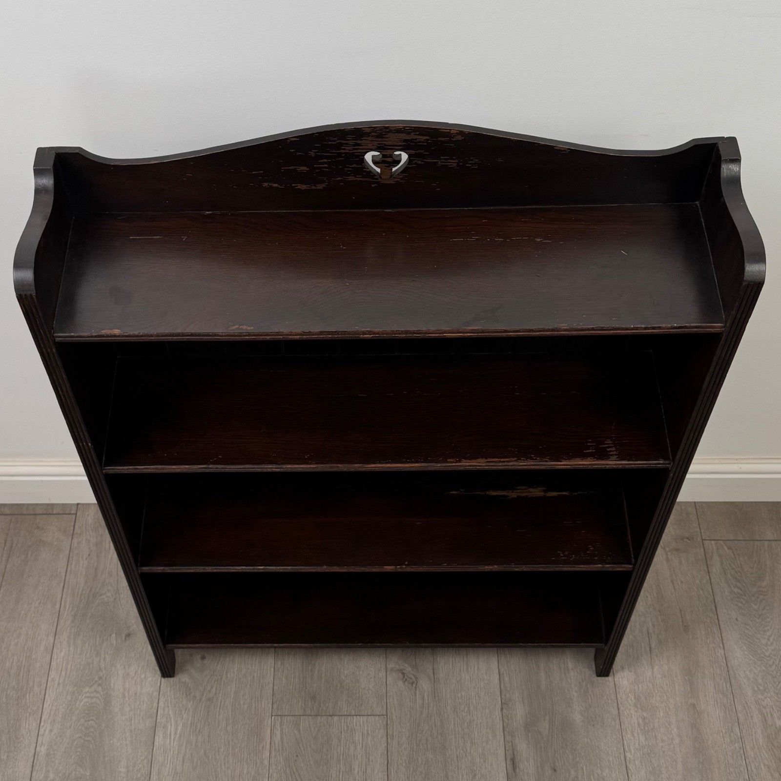 photo for sale Antique 20th Century Edwardian Open Bookcase In Oak ( Af 5806 )