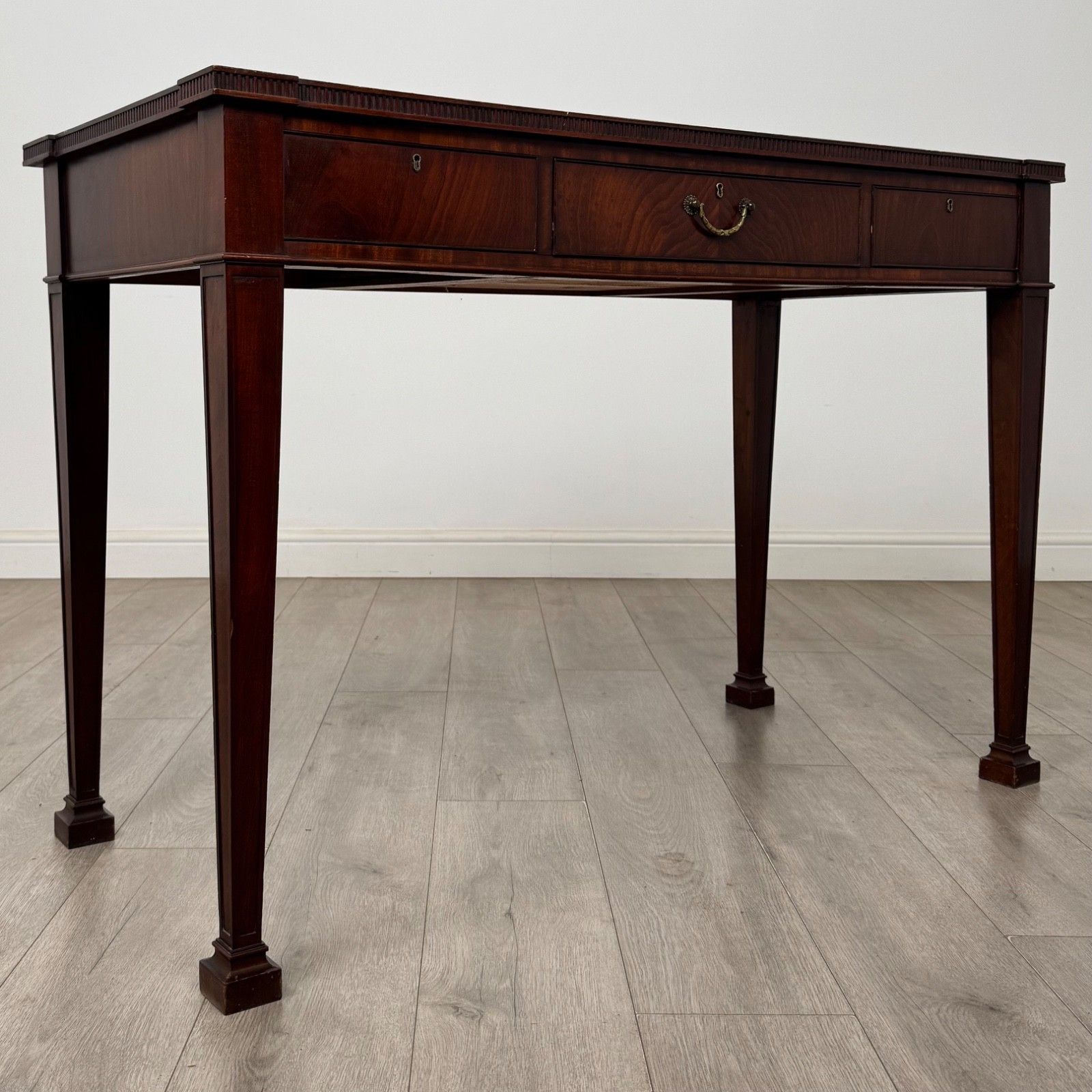 Antique 20th Century Regency Style Writing Table In Mahogany ( Af 5760 ) photo vintage