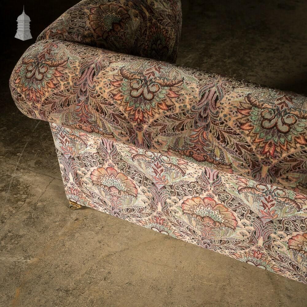 photo furniture Victorian Style Drop Down Club Sofa Featuring Re Upholstered Fabric Inspired By William Morris Designs