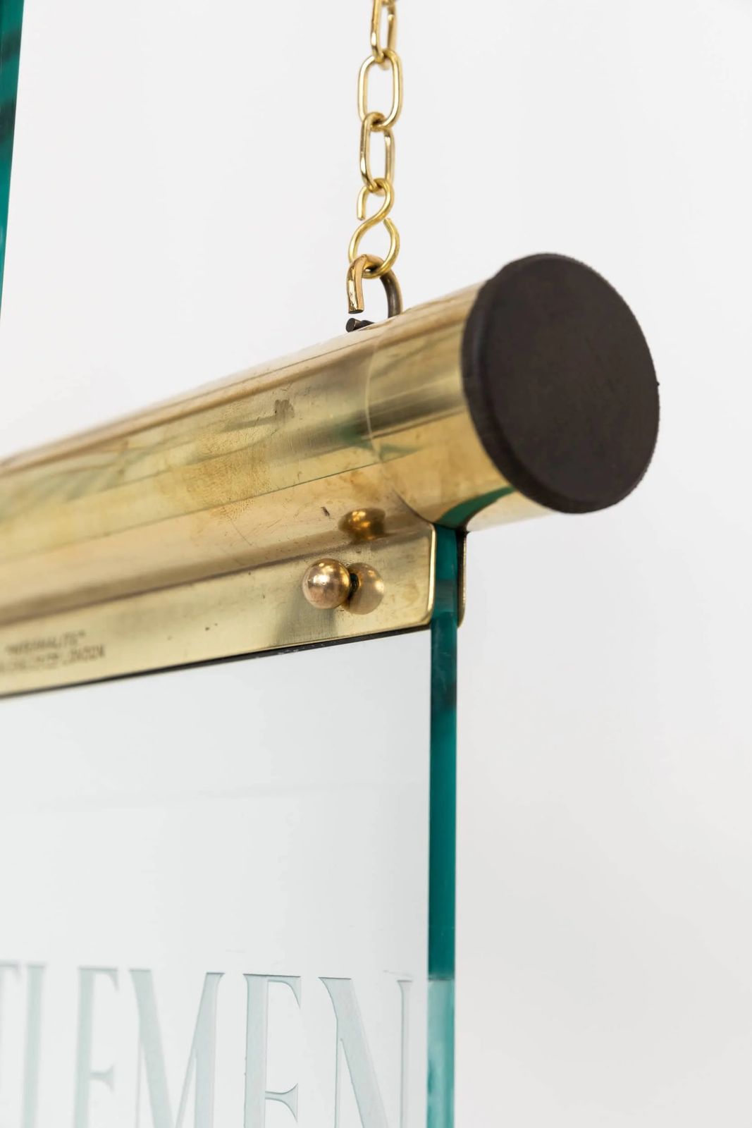 Pair Of Art Deco Brass 'Internalite' Illuminated Toilet Signs photo for sale