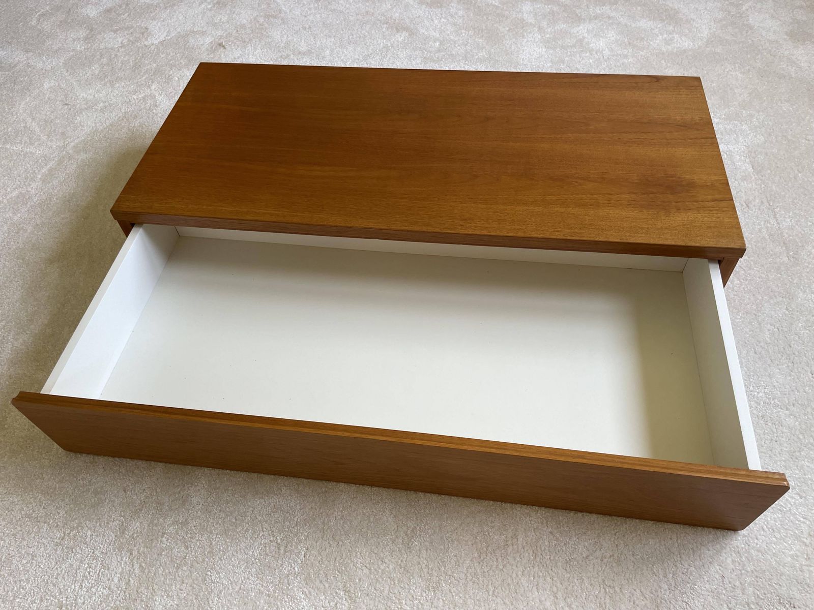 Furniture Mid Century Teak Beaver & Tapley 33 Floating Drawer/Shelf With Mounting Bracket photo