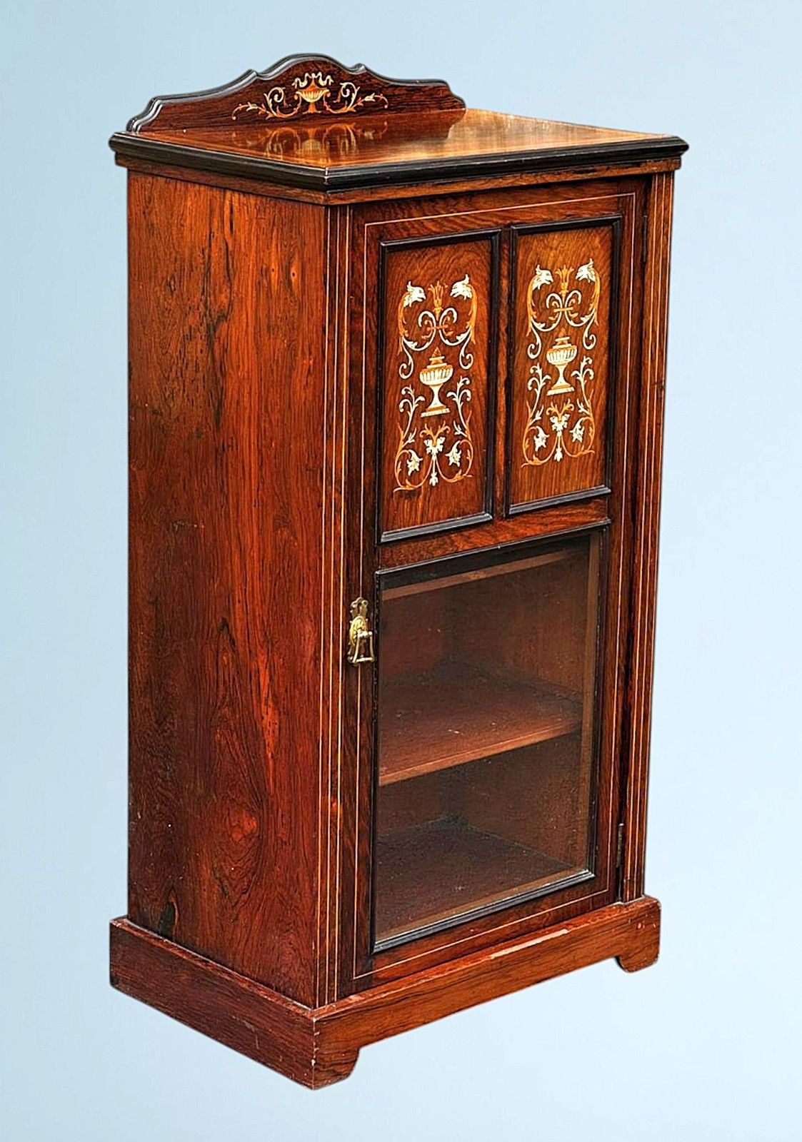 Edwardian Inlaid Rosewood Cabinet photo for sale