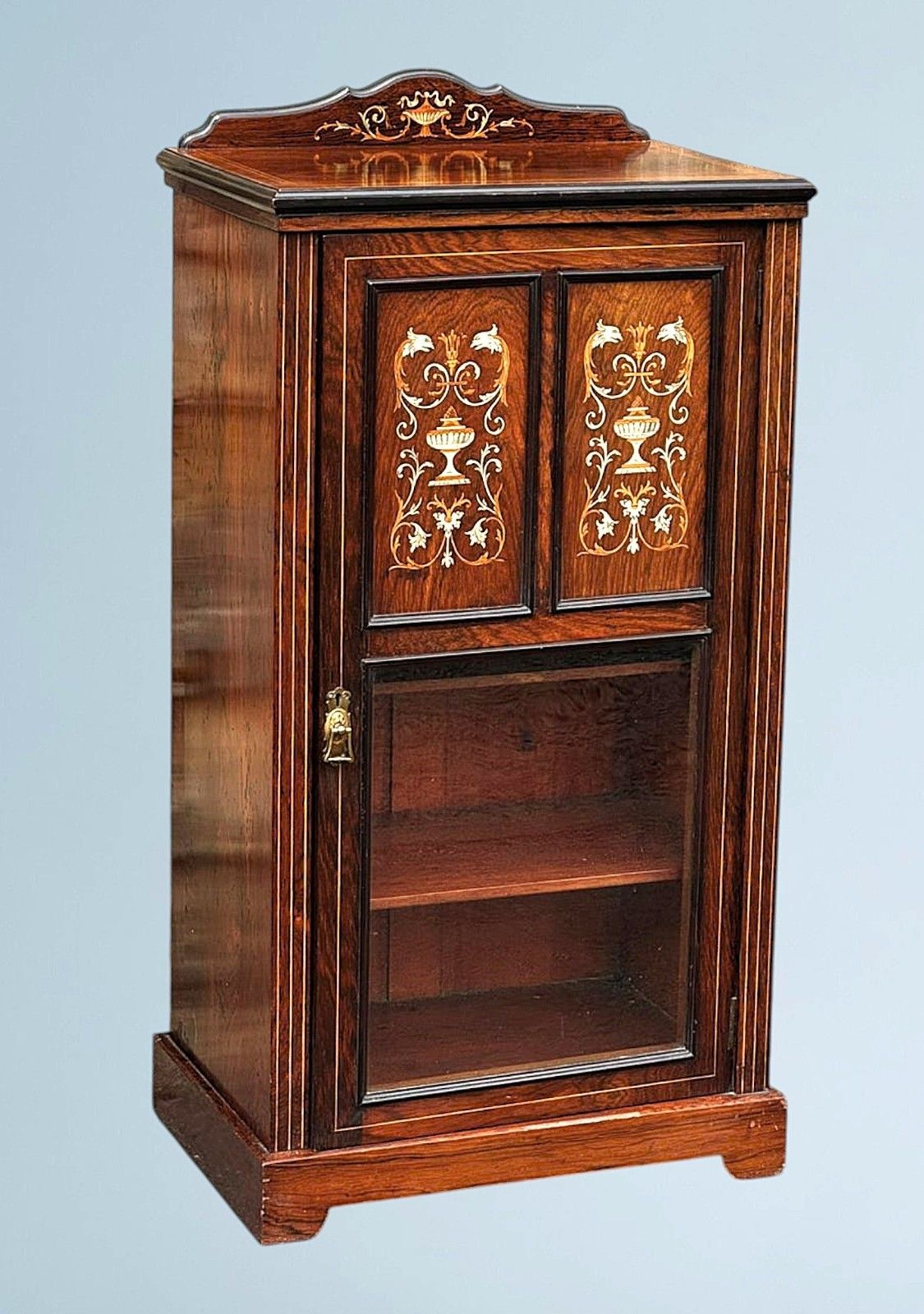365.0 Edwardian Inlaid Rosewood Cabinet photo