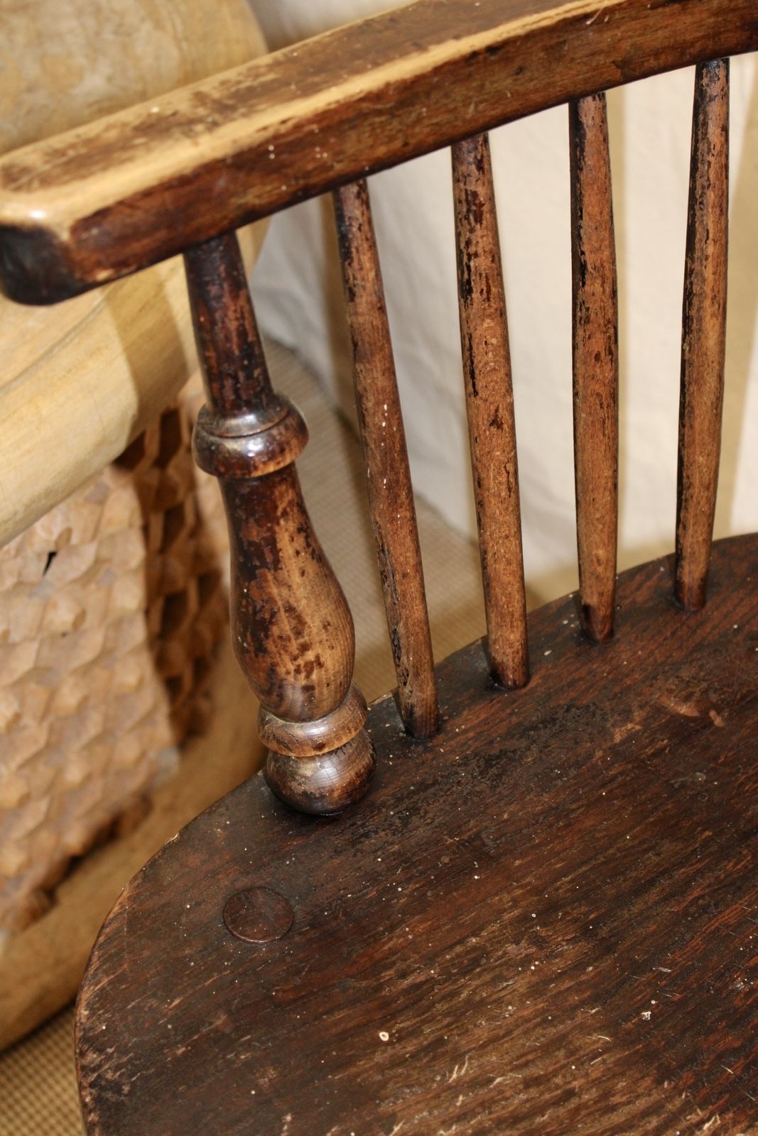 Antique Windsor Beech And Elm Windsor Armchair Chair Victorian Accent Chair photo furniture