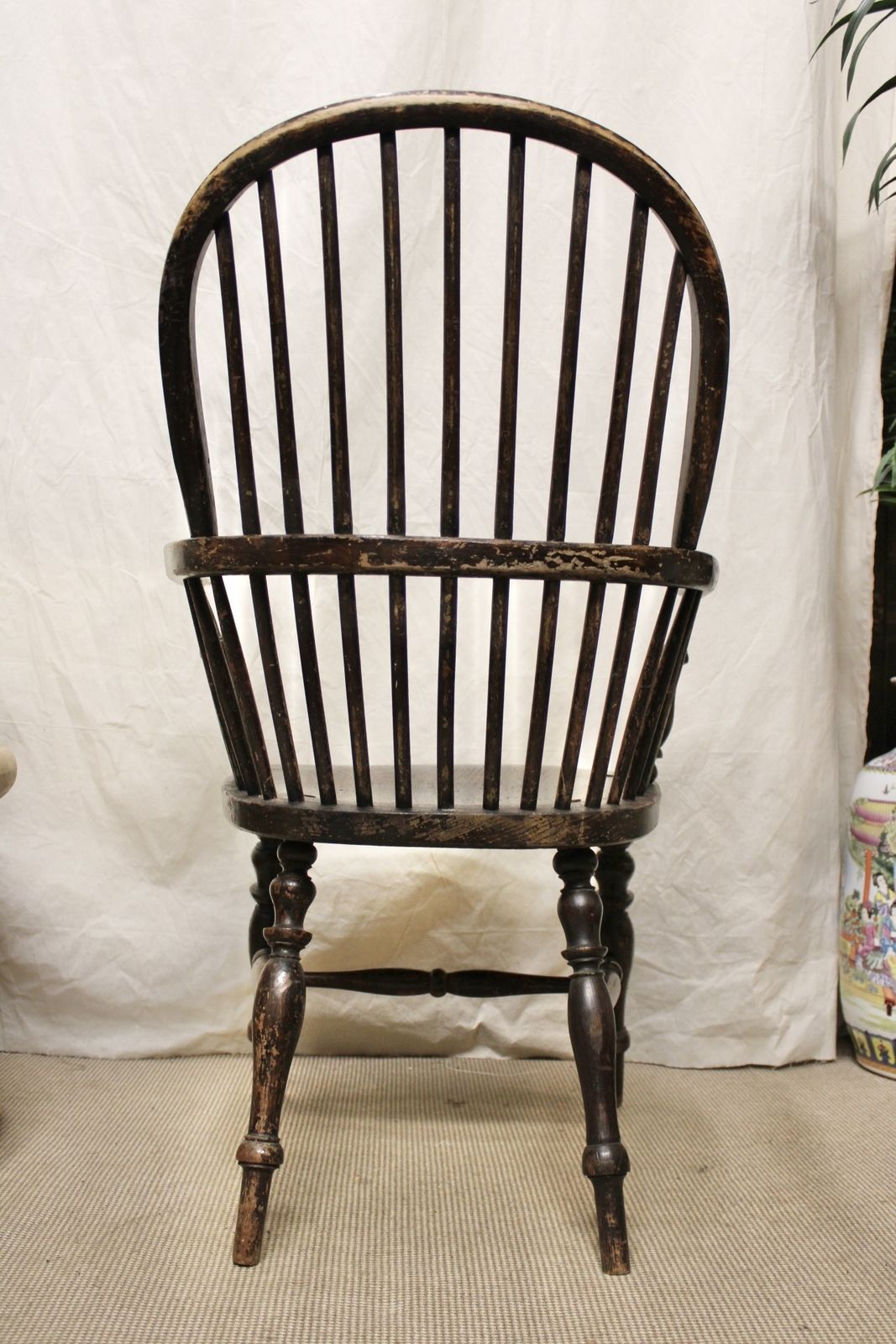photo for sale Antique Windsor Beech And Elm Windsor Armchair Chair Victorian Accent Chair