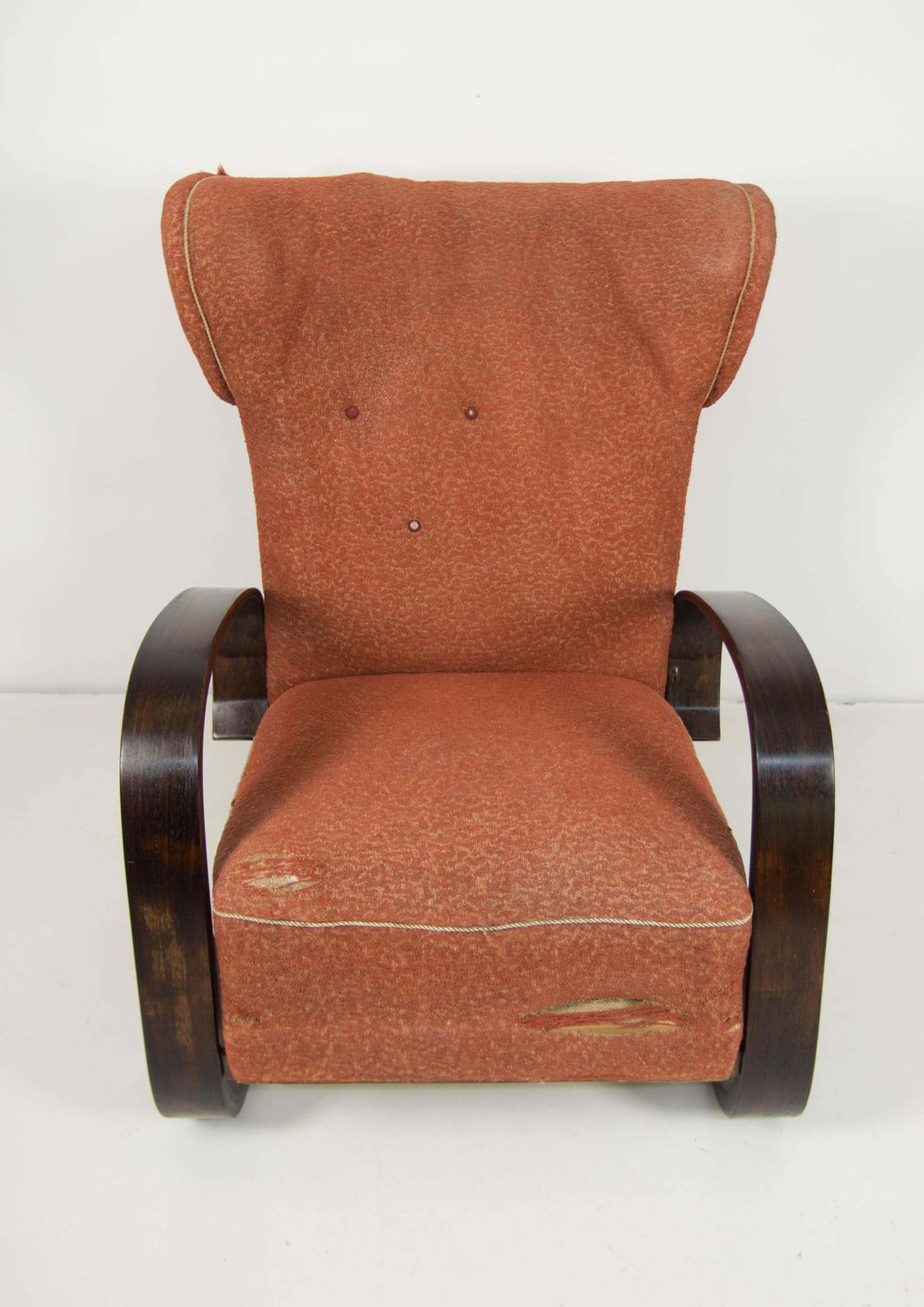 Zeldzame wingback bentwood tank fauteuil van Navratil, Tsjecho-Slowakije, jaren 1930 photo 2783.0