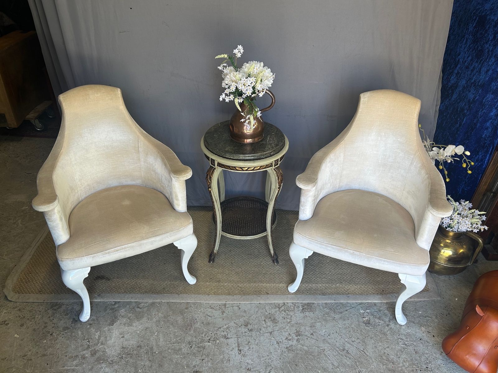 Pair Of Italian Art Deco Velvet Armchairs Ipe Visionary Luxury Decoration Chairs photo for sale