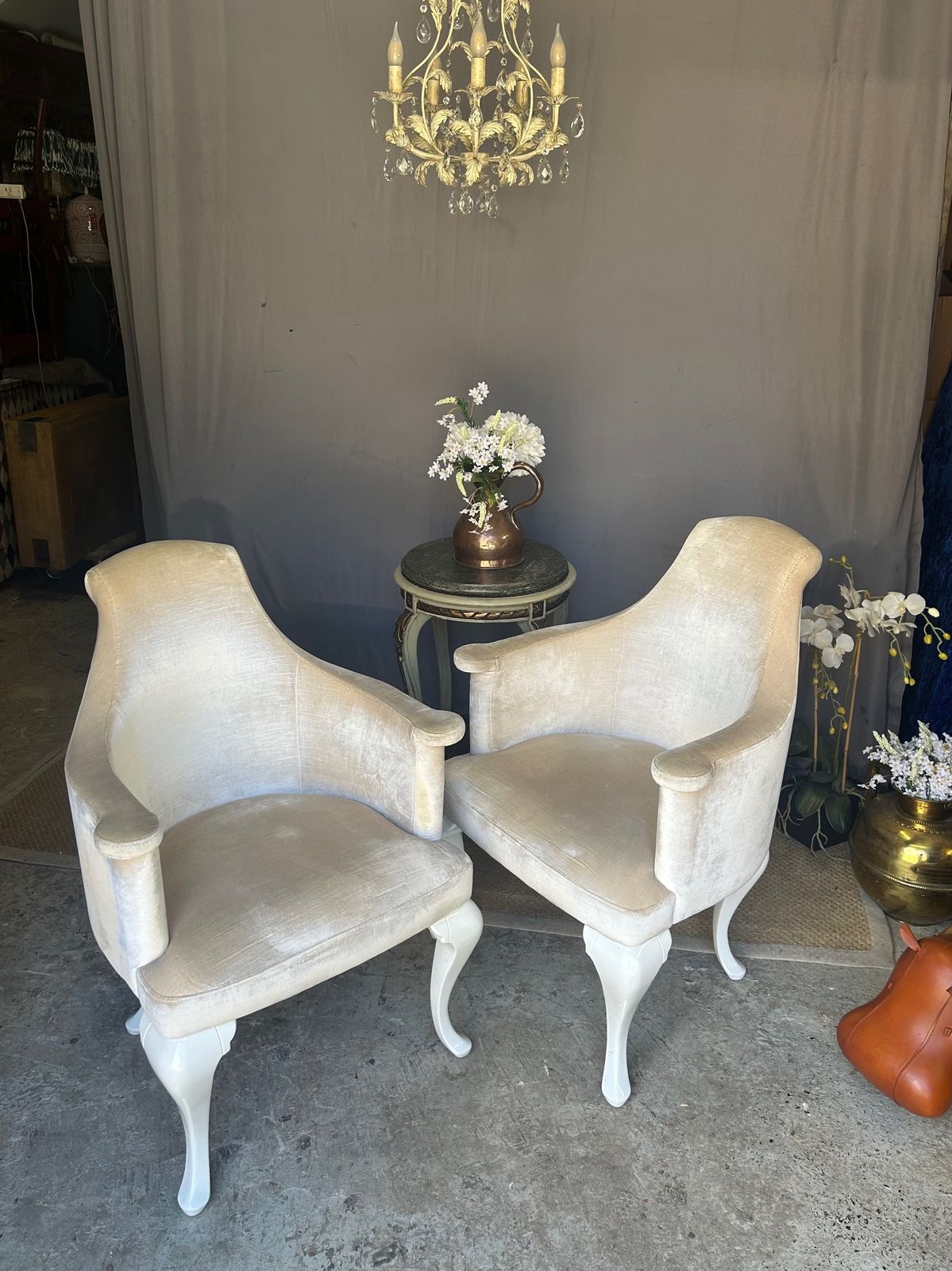 Pair Of Italian Art Deco Velvet Armchairs Ipe Visionary Luxury Decoration Chairs photo vintage