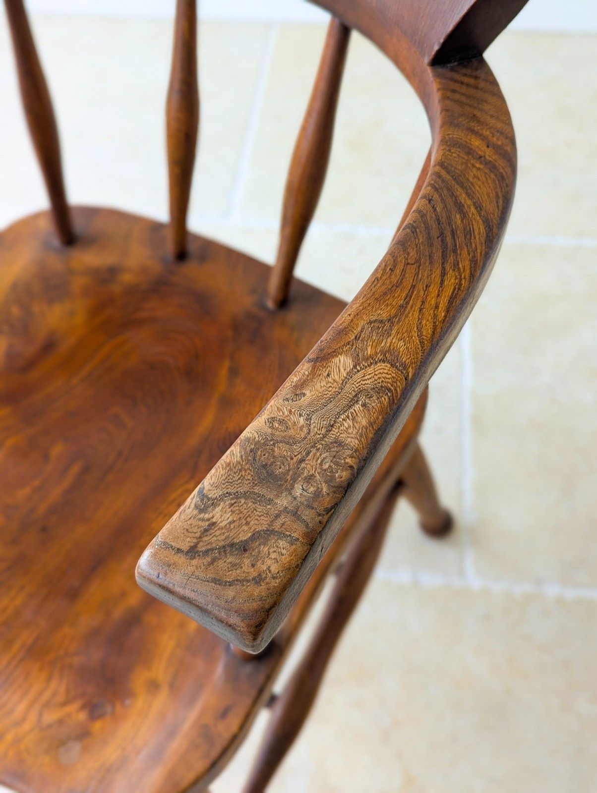 Arts & Crafts Style Elm And Beech Desk Chair 1940’s photo buy