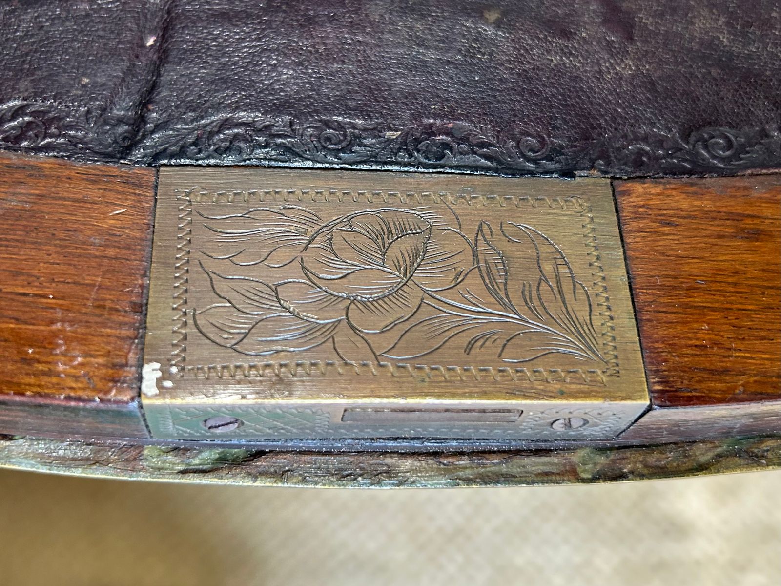 photo vintage Antique Ladies French Boulle Writing Desk Bureau