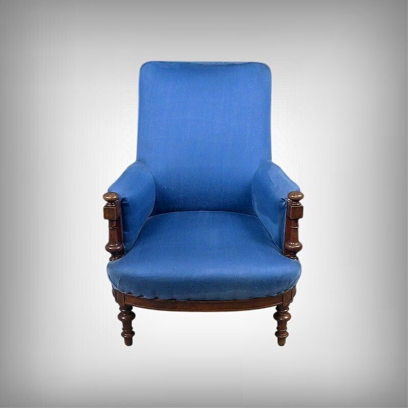 Walnut Bergère Armchair – Early 20th Century photo furniture
