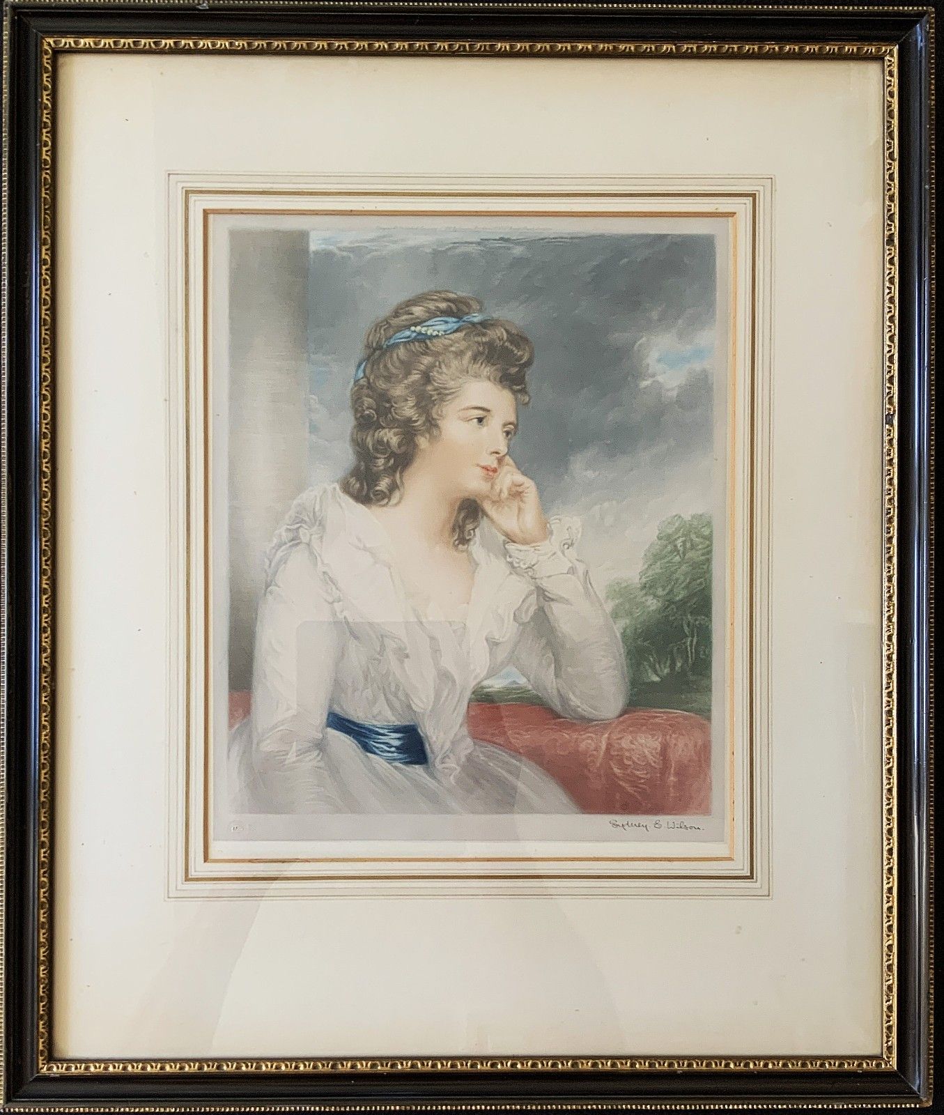 Portrait Of A Lady Signed Artist Proof Mezzotint Engraving By Sydney Wilson 1911
