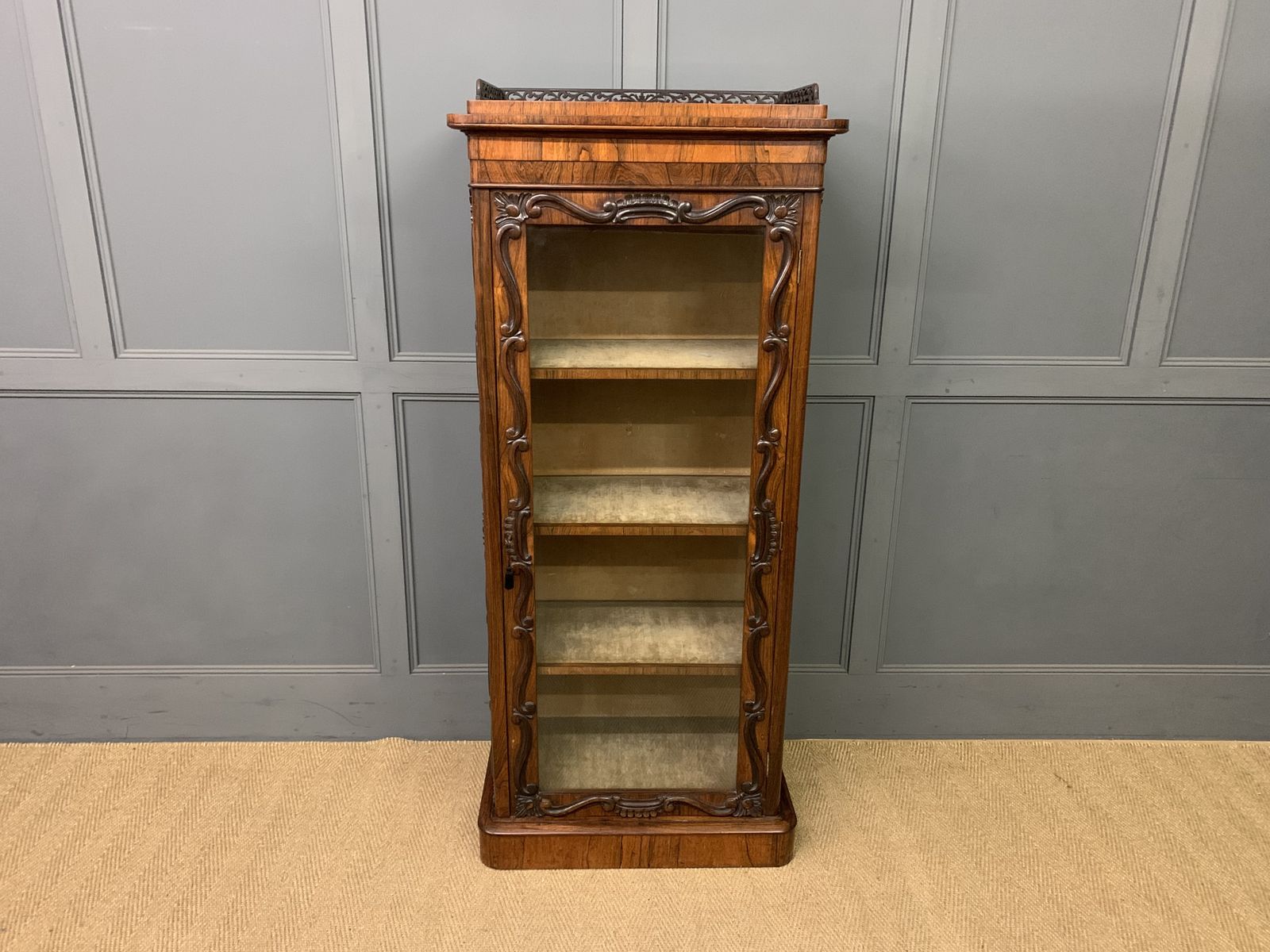 Victorian Rosewood Bookcase Cabinet By James Winter photo furniture