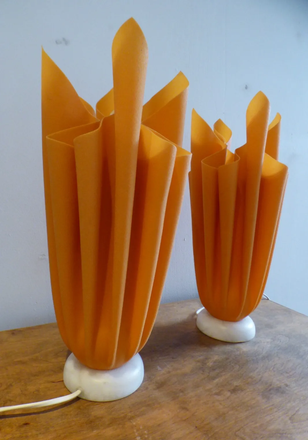 photo for sale Georgia Jacob Ophelie French Vintage Handkerchief Flame Lamps  X 2 Available Vgc