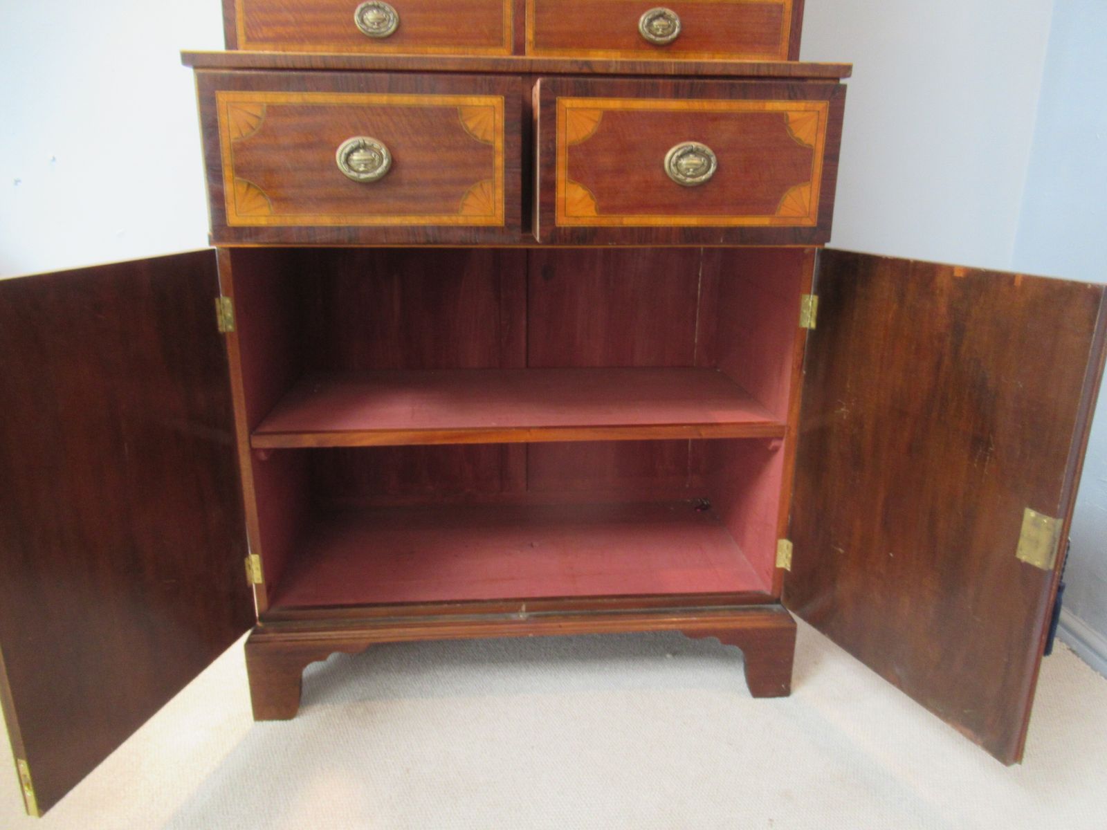 photo for sale Mahogany And Marquetry   Inlaid   Bookcase