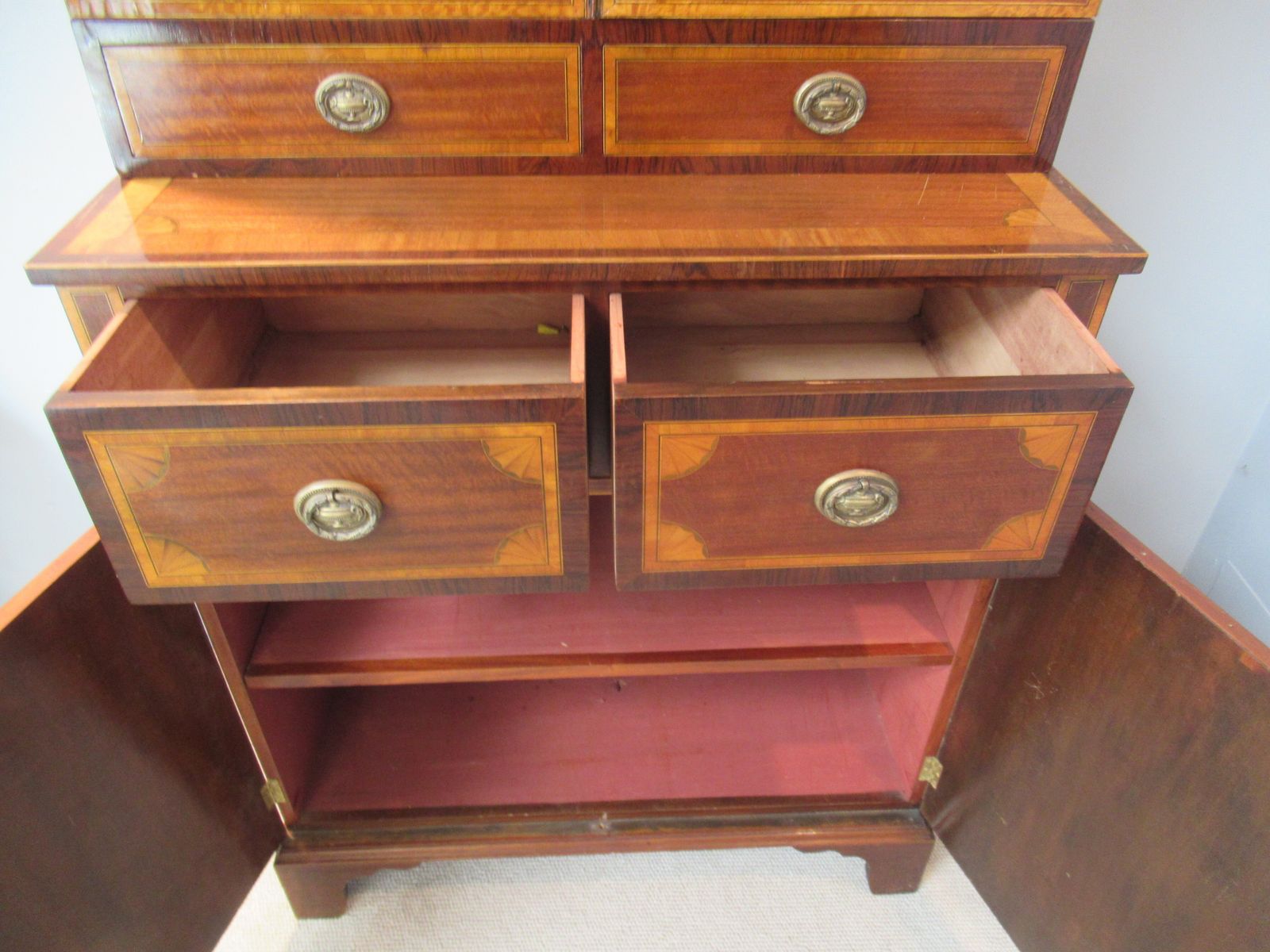 Furniture Mahogany And Marquetry   Inlaid   Bookcase photo