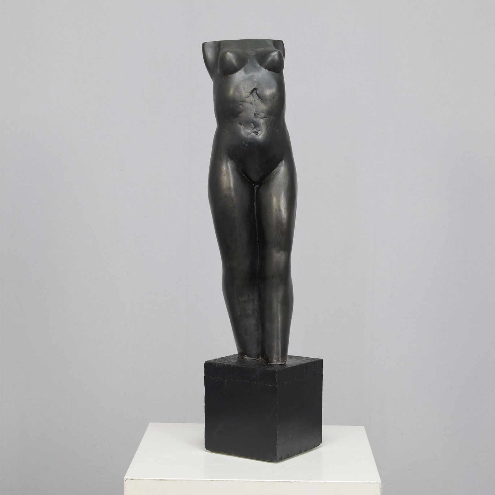 Bronze Standing Female Torso Sculpture By Francine Govers, 1990s photo furniture