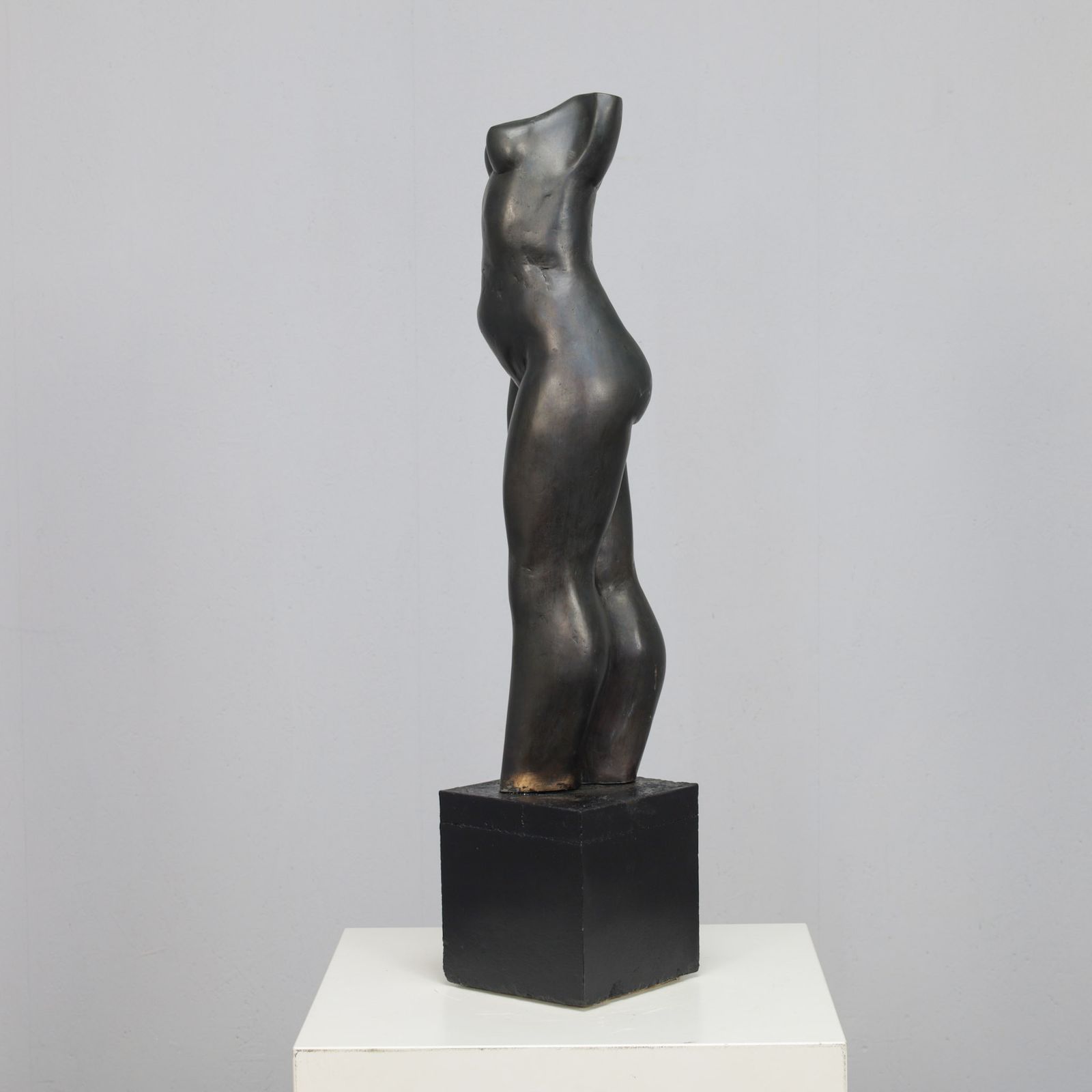 Bronze Standing Female Torso Sculpture By Francine Govers, 1990s photo Art