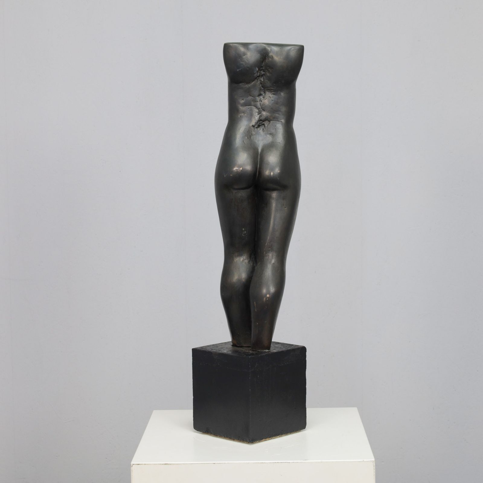 Bronze Standing Female Torso Sculpture By Francine Govers, 1990s photo vinterior