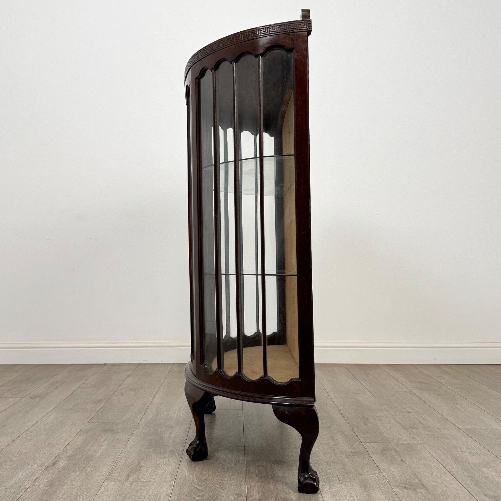 Antique 20th Century Edwardian Demi Lune Display Cabinet ( Af 5771 ) photo Furniture