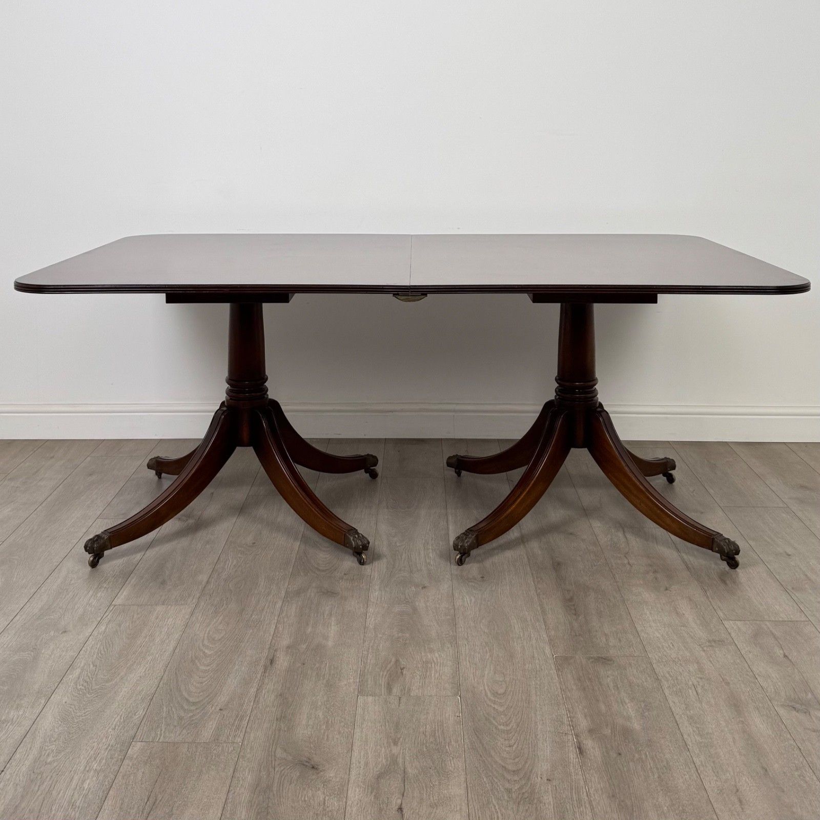 Antique 20th Century Twin Pedestal Dining Table In Mahogany ( Af 5808 ) photo 625.0