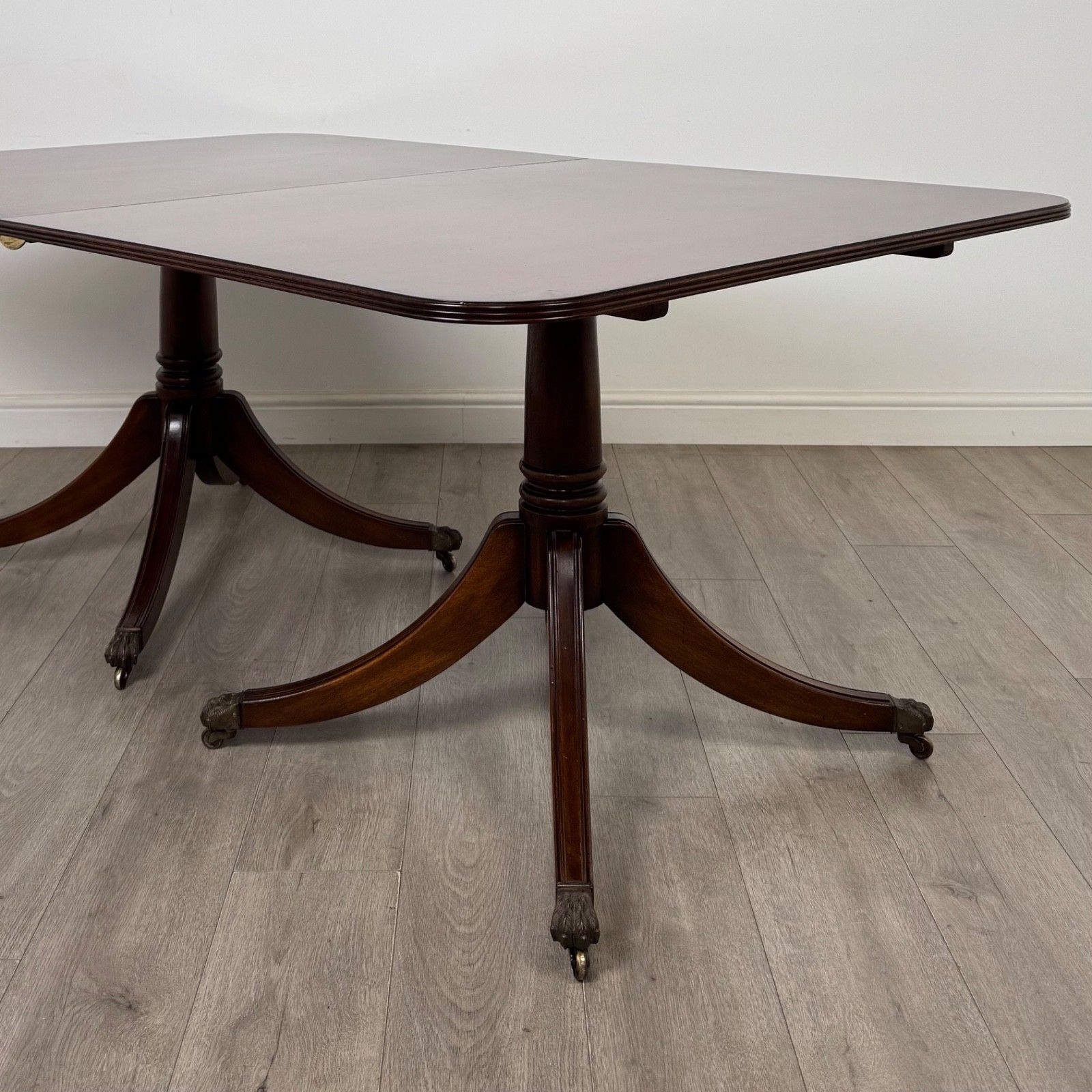Antique 20th Century Twin Pedestal Dining Table In Mahogany ( Af 5808 ) photo buy