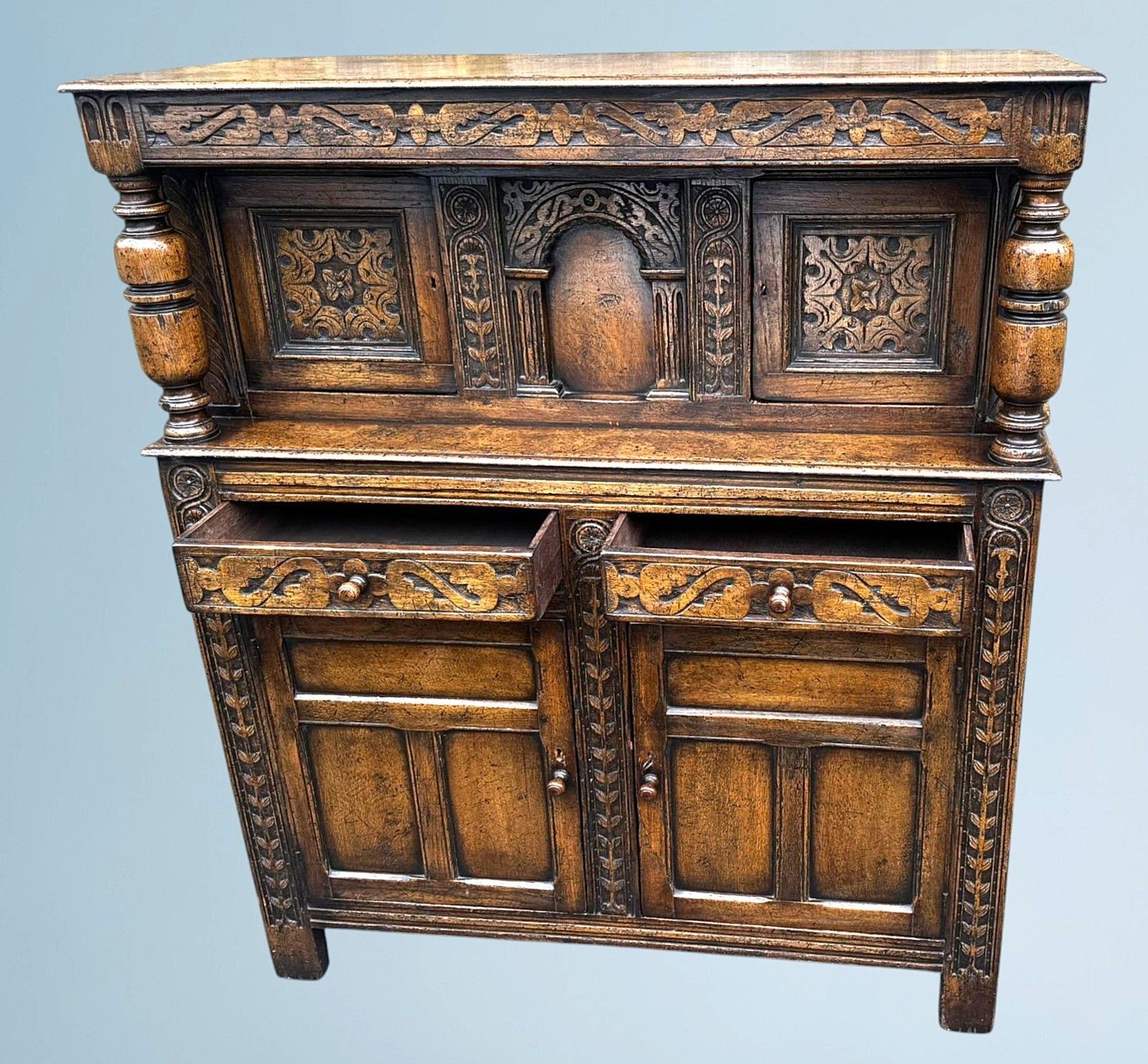 Carved Oak Court Cupboard / Sideboard photo 275.0