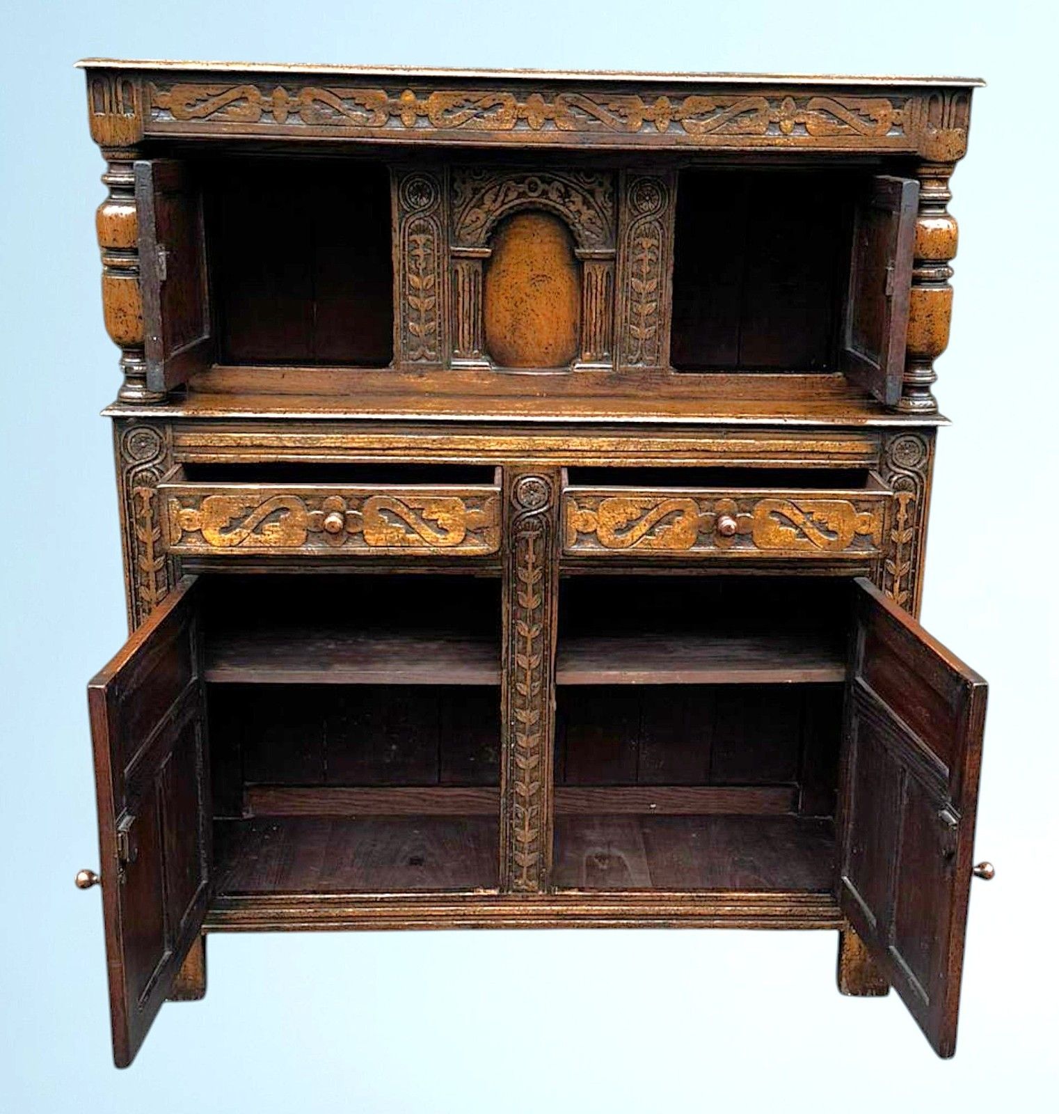 Carved Oak Court Cupboard / Sideboard photo buy