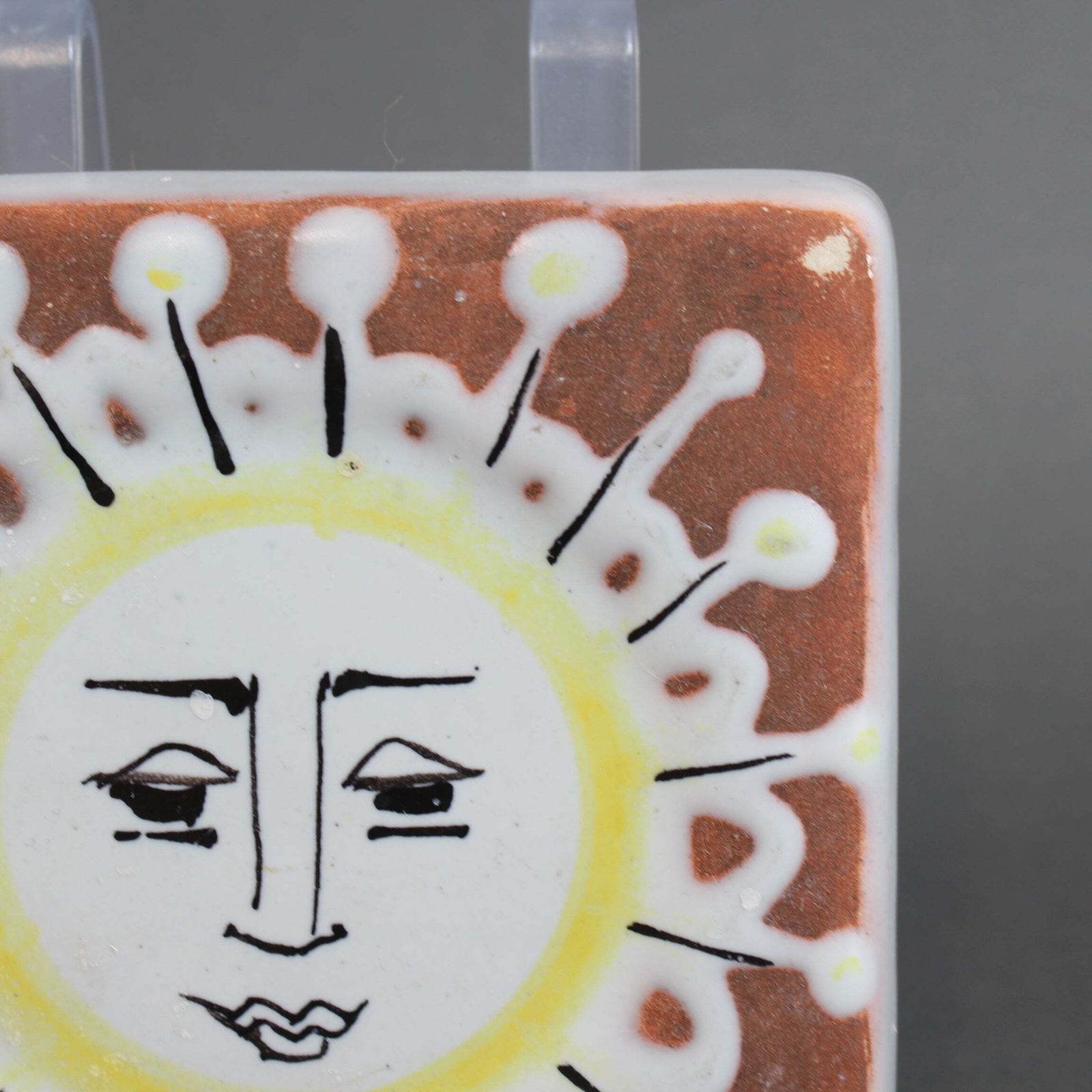 Art Vintage French Decorative Wall Hanging Tile By Roger Capron (Circa 1950s) photo