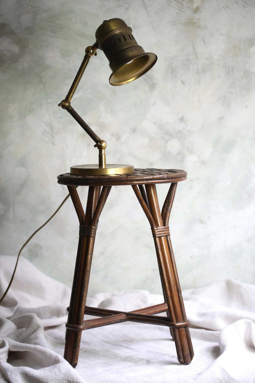 French Mid Century Round Stool Small Table 1960s Vintage Furniture photo buy
