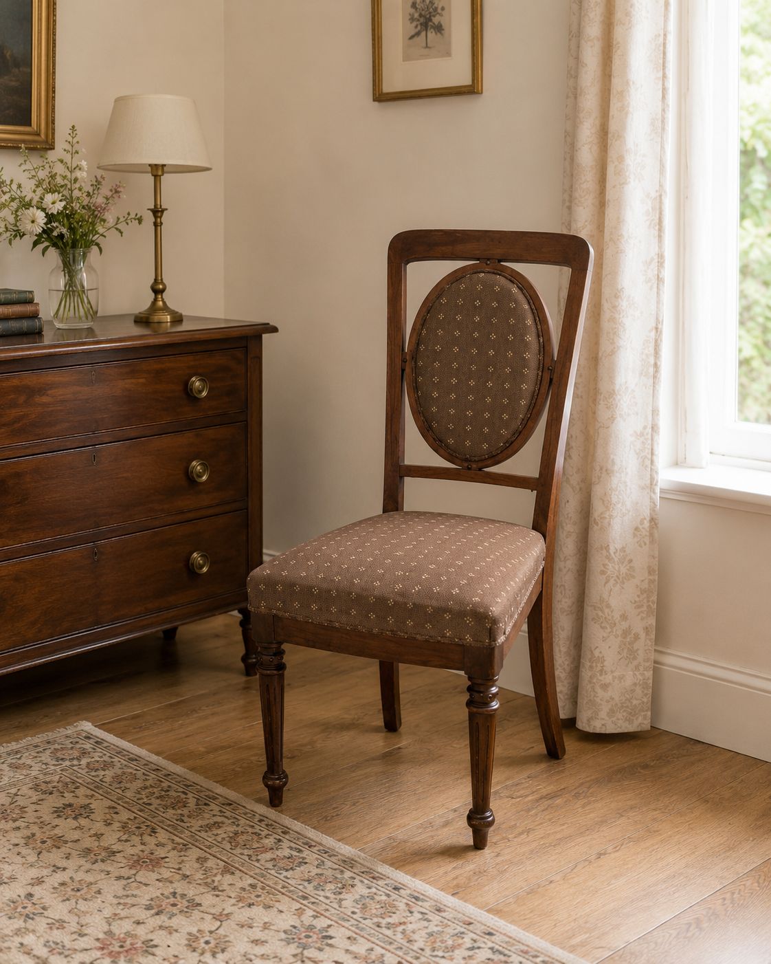 Victorian Aesthetic Movement Mahogany Hall Chair Bedroom Occasional Chair
