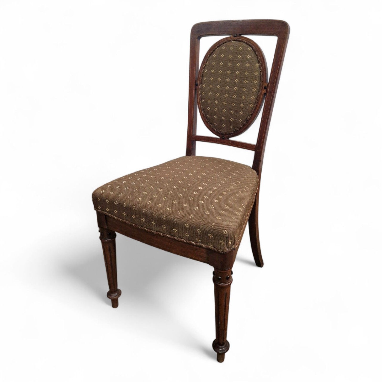 photo vinterior Victorian Aesthetic Movement Mahogany Hall Chair Bedroom Occasional Chair