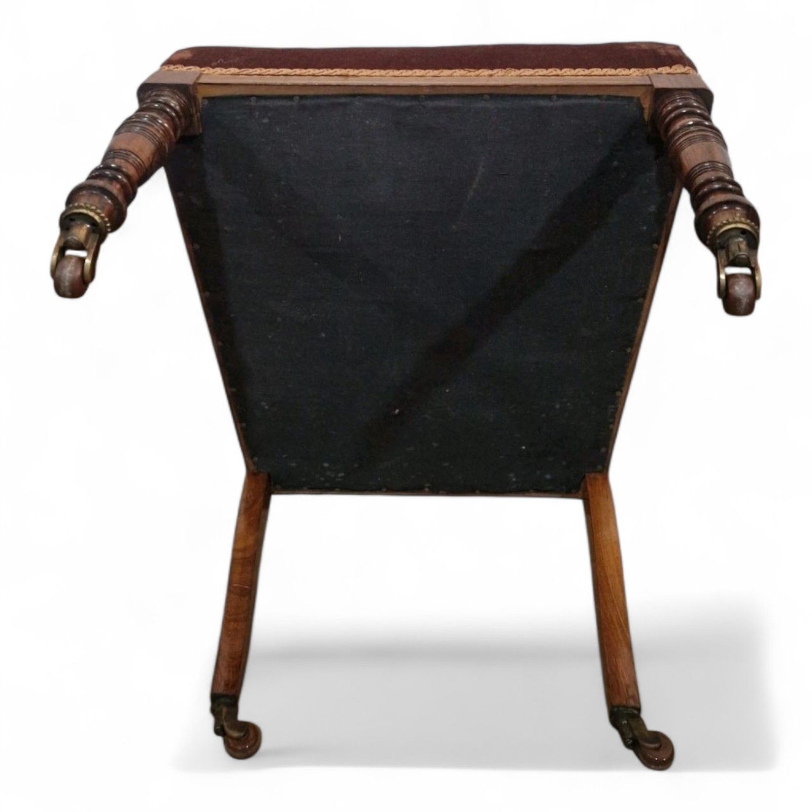 60.0 Victorian Mahogany Inlaid Slipper Chair Nursing Bedroom Seat Antique Carved photo