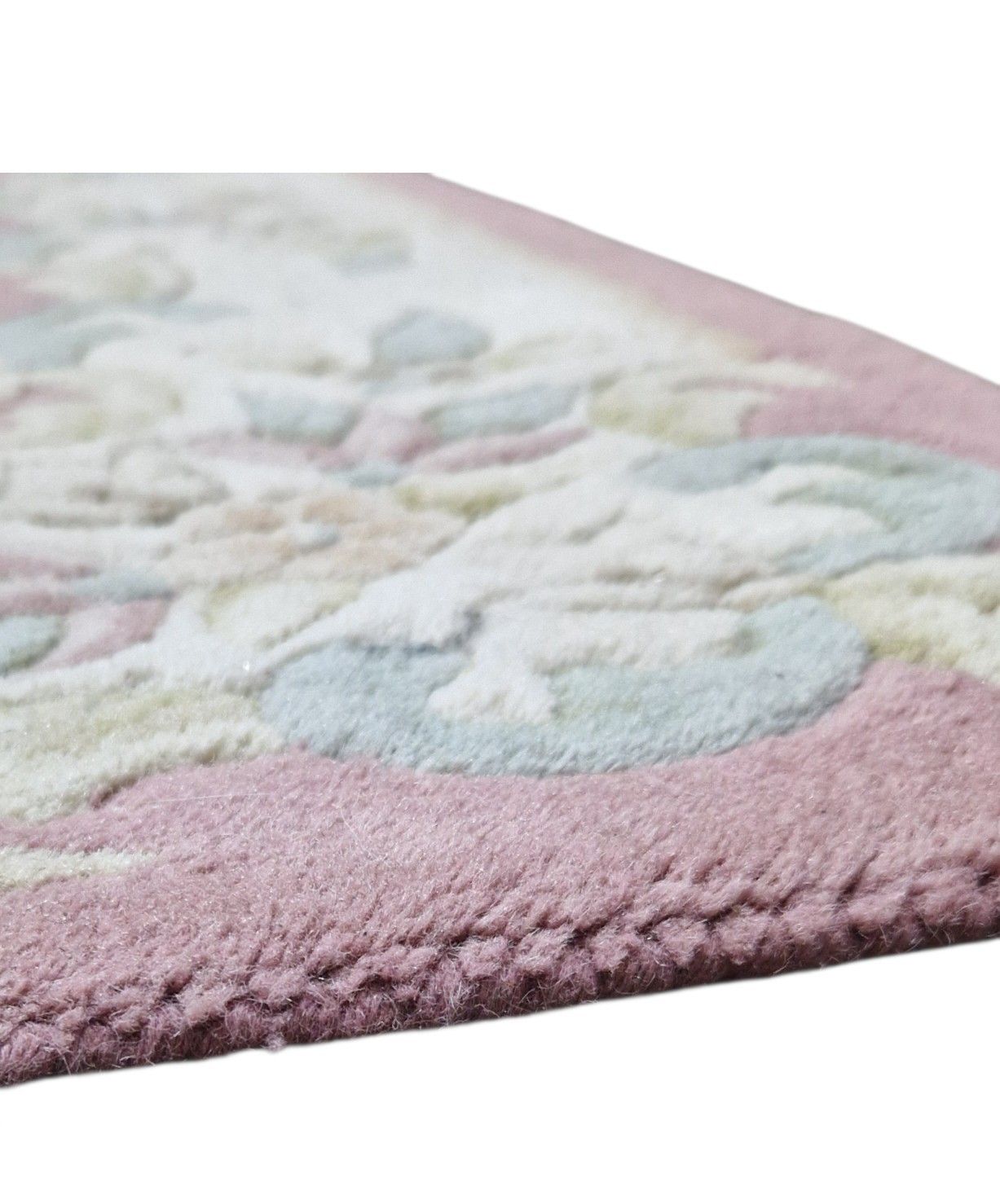 photo buy Vintage Chinese Floral Rug Pink Thick Pile Traditional Carpet 180x120cm