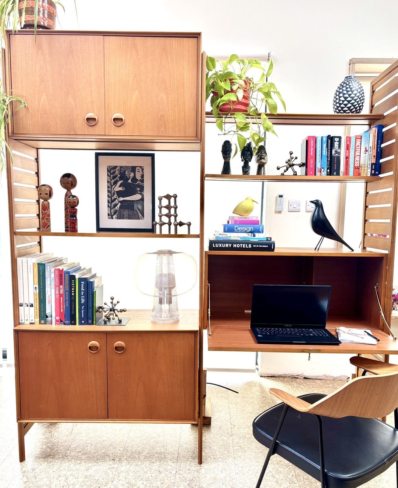Furniture Mid Century Modular Ladderax Shelving Unit/Storage/Bookshelf/Desk Vintage Retro photo
