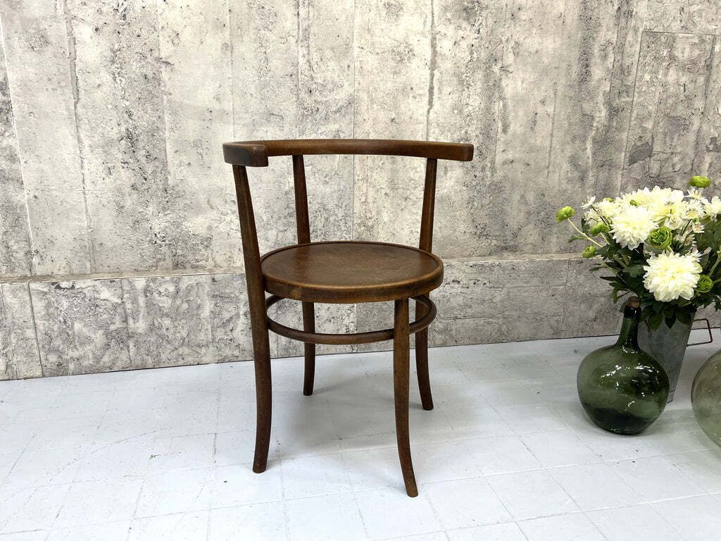 Individual Wishbone Style Bentwood Bistro Chair.