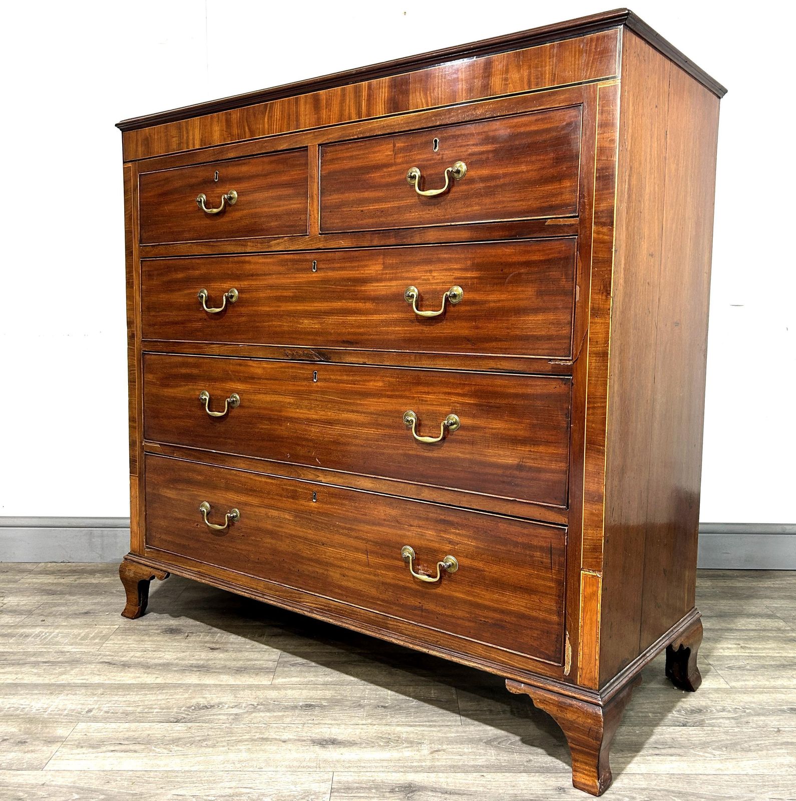 photo buy Huge Antique Georgian Mahogany Chest Of Drawers C1800.