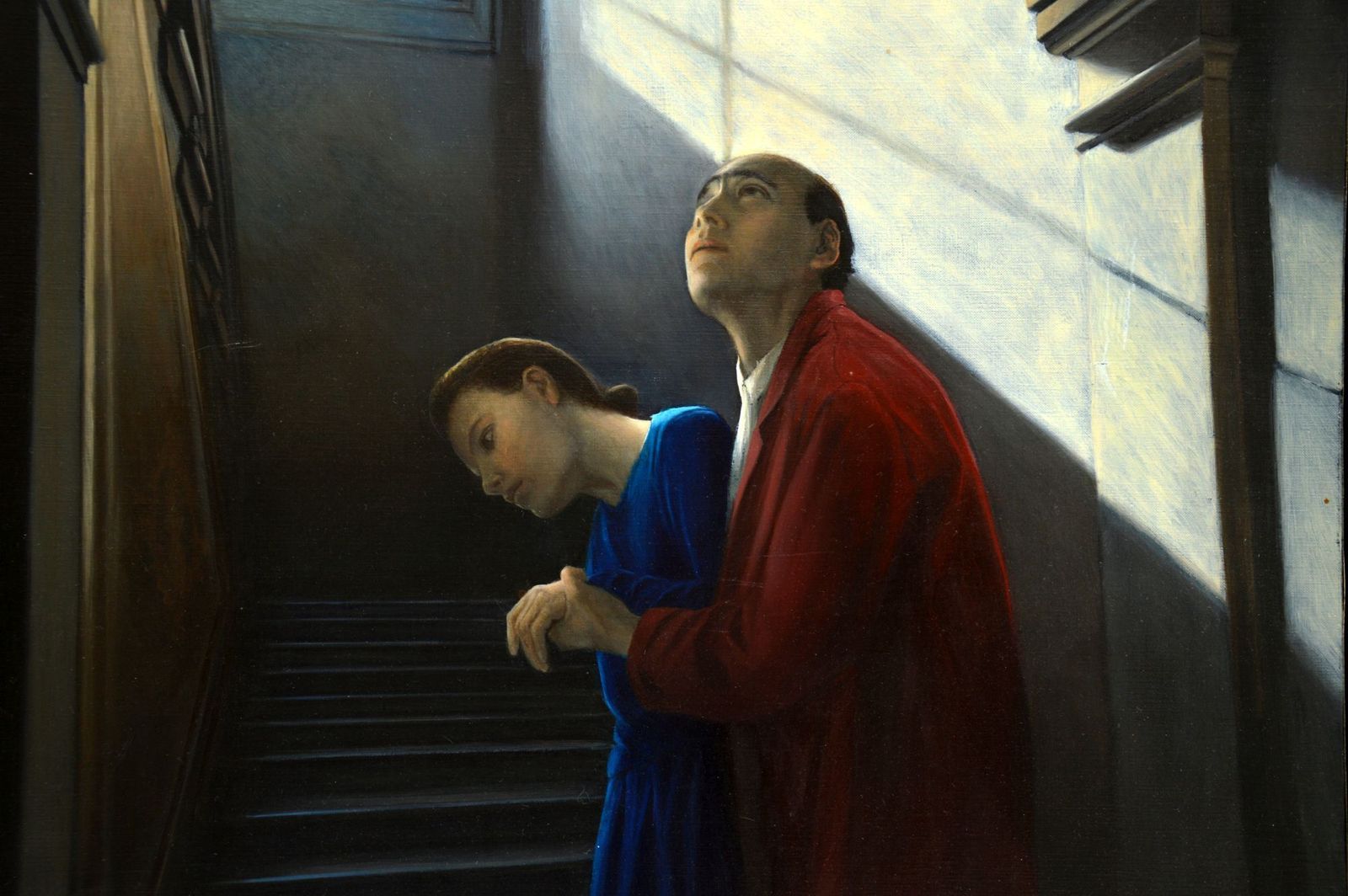 Oil Painting By Genevieve Dael – Couple IV. photo Art