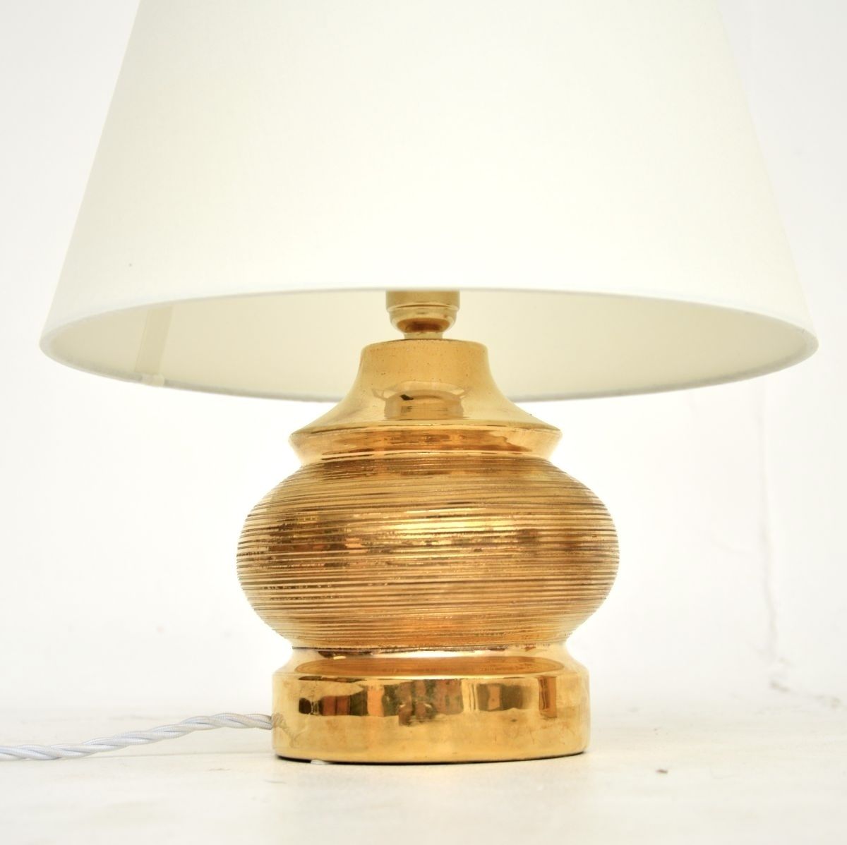 Pair Of Vintage Italian Ceramic Table Lamps By Bitossi. photo for sale