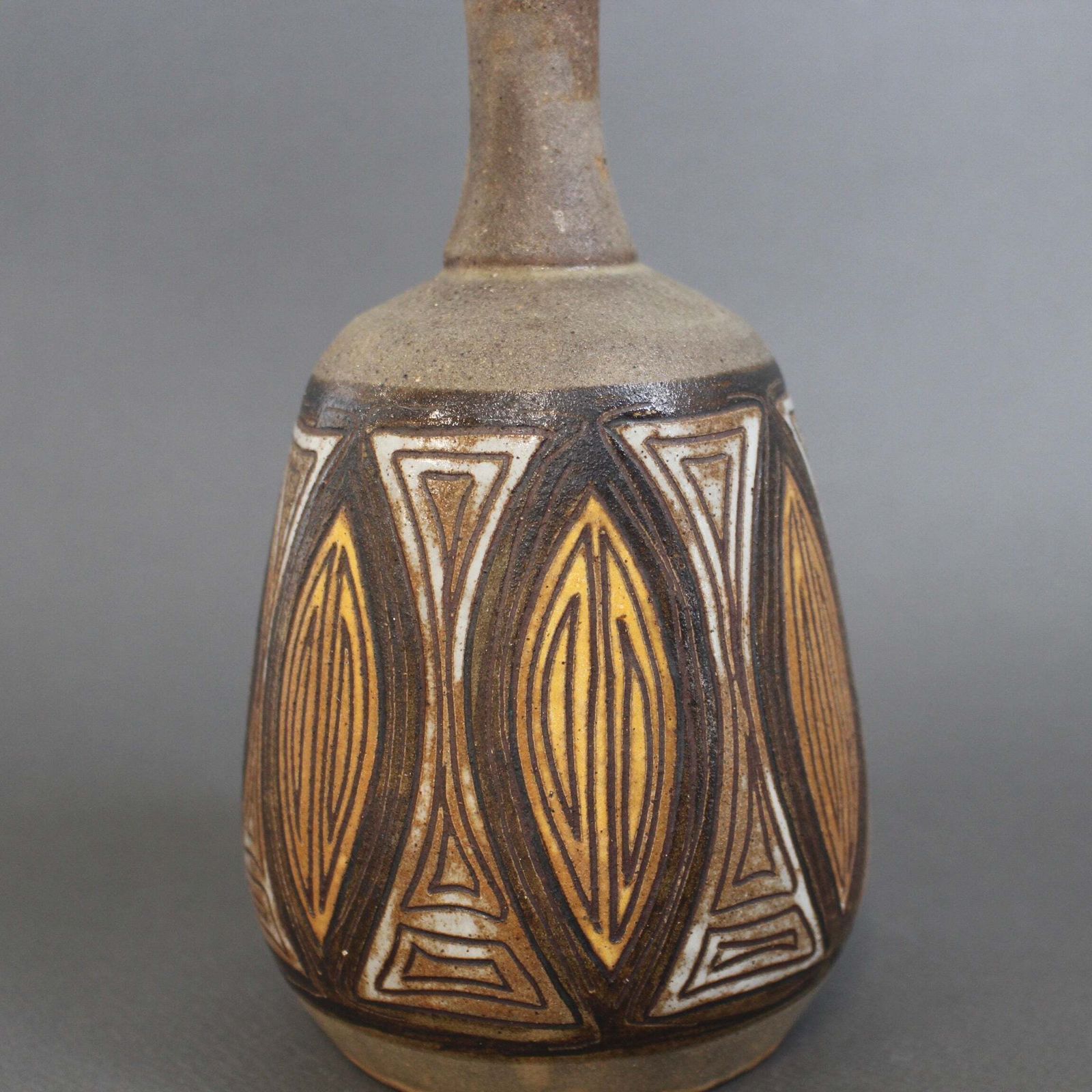 Vintage French Ceramic Flower Vase By Alexandre Kostanda (Circa 1960s) photo vintage