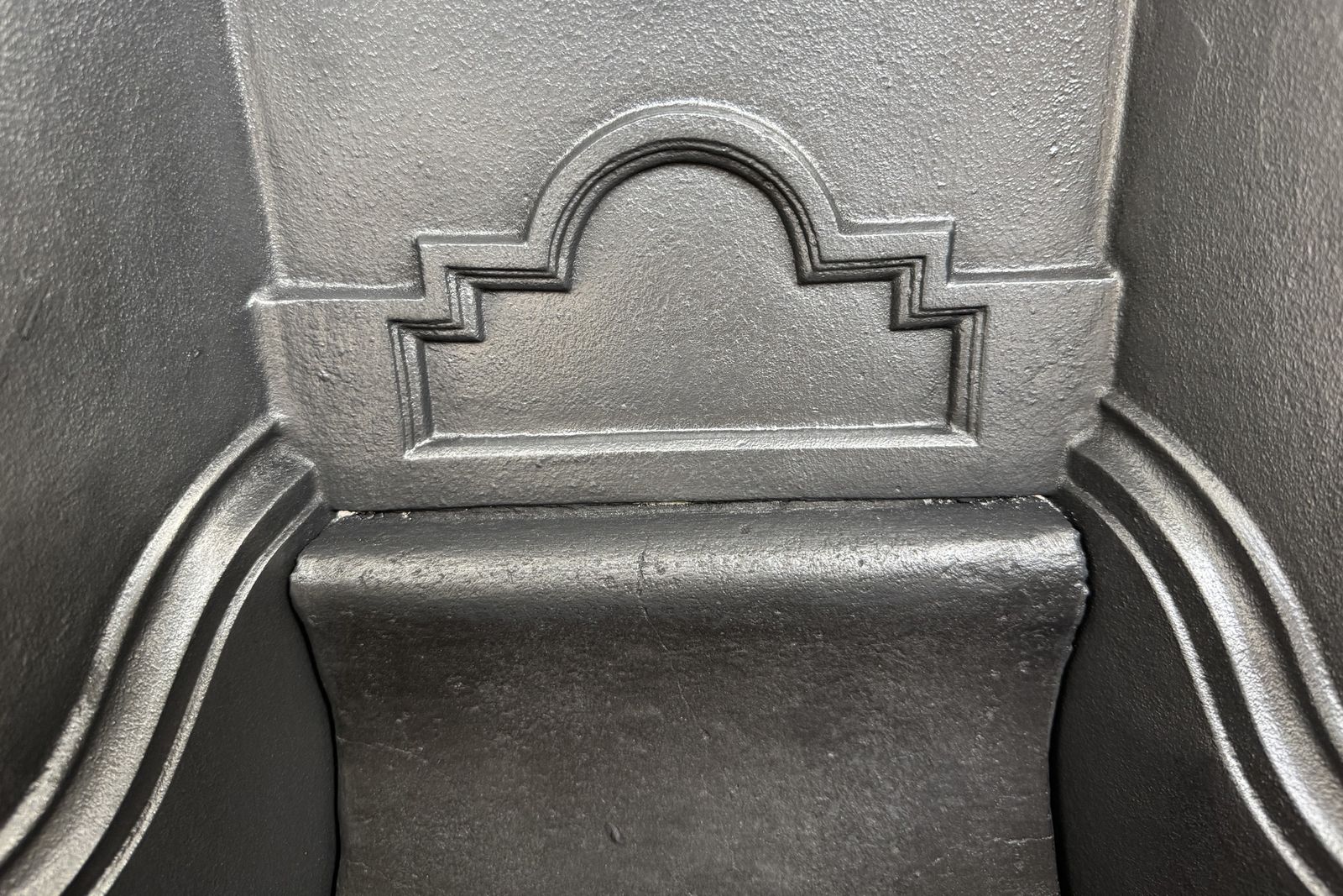 Antique Edwardian Art Nouveau Cast Iron Bedroom Fireplace photo vintage