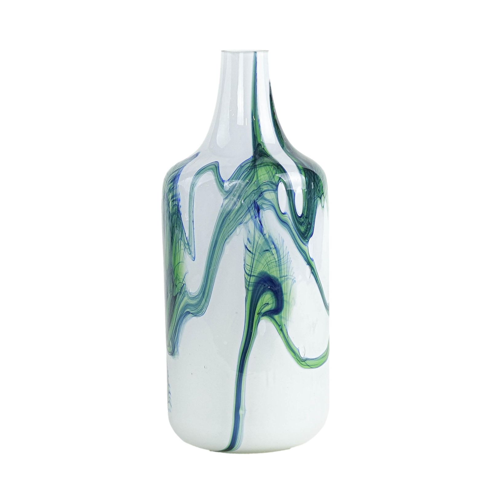 Glass Vase, Danish Design, 1970s, Made In Denmark