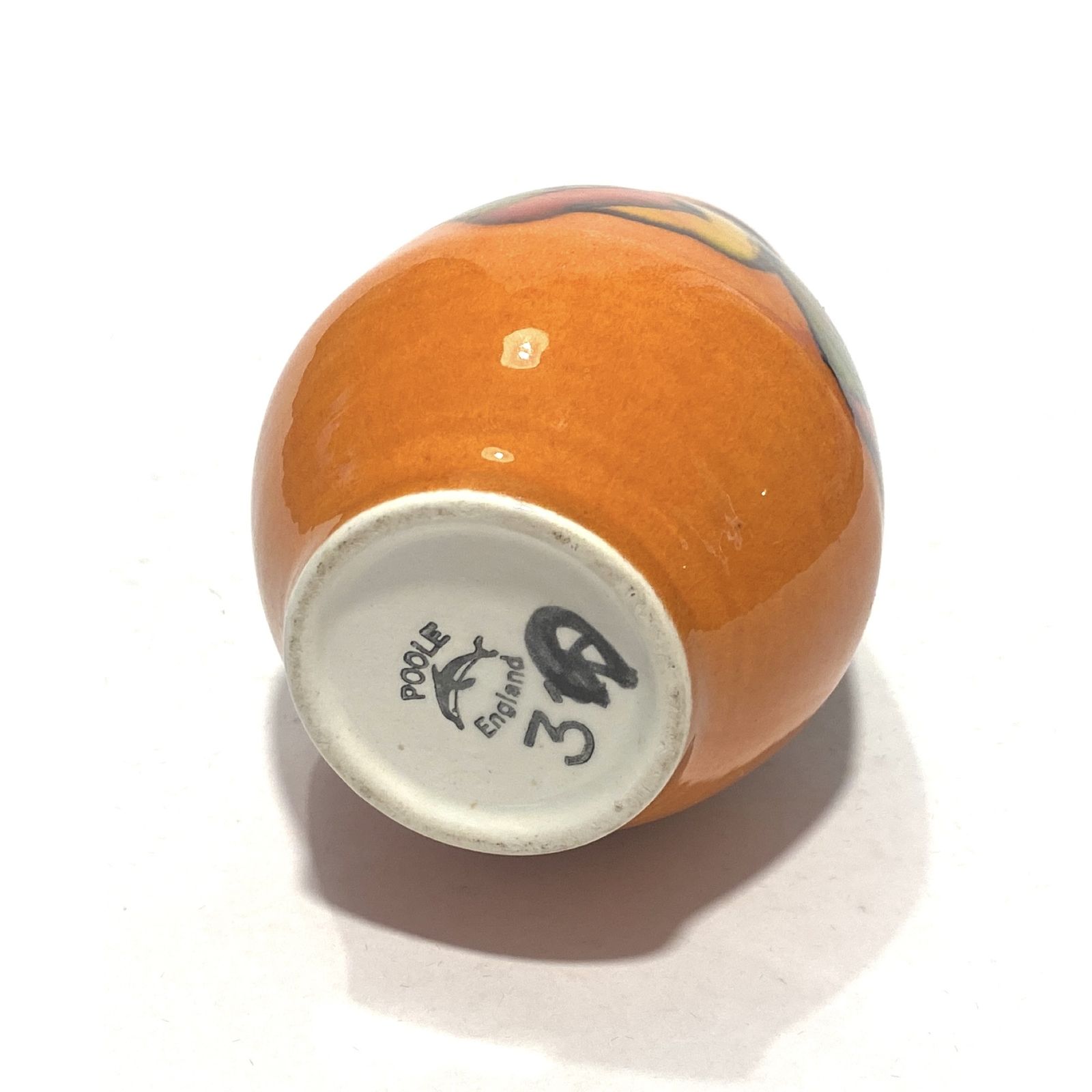 Poole Pottery Orange Delphis Vase, Shape 31 By Janet Laird, Mid Century Modern Ceramics photo for sale