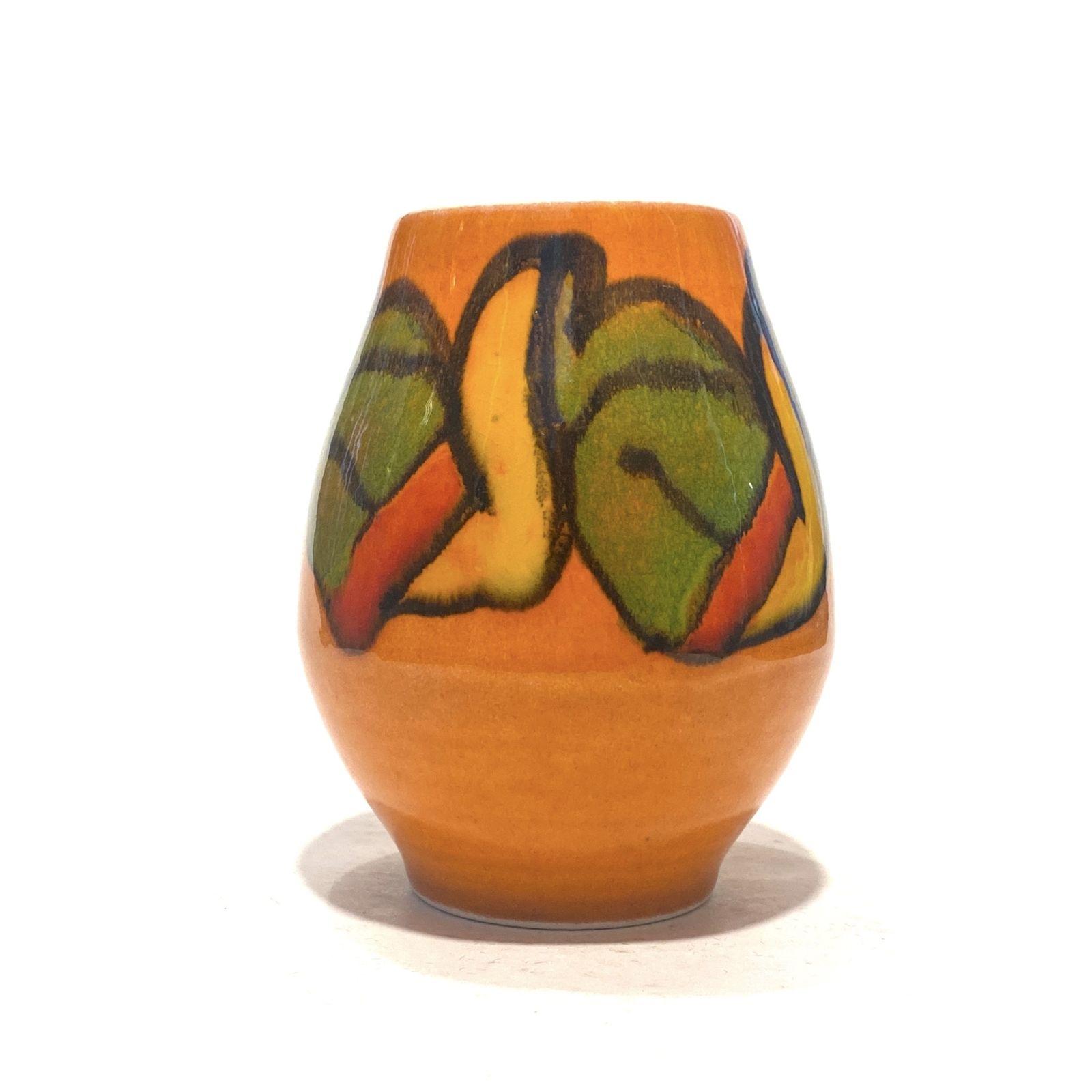 Poole Pottery Orange Delphis Vase, Shape 31 By Janet Laird, Mid Century Modern Ceramics