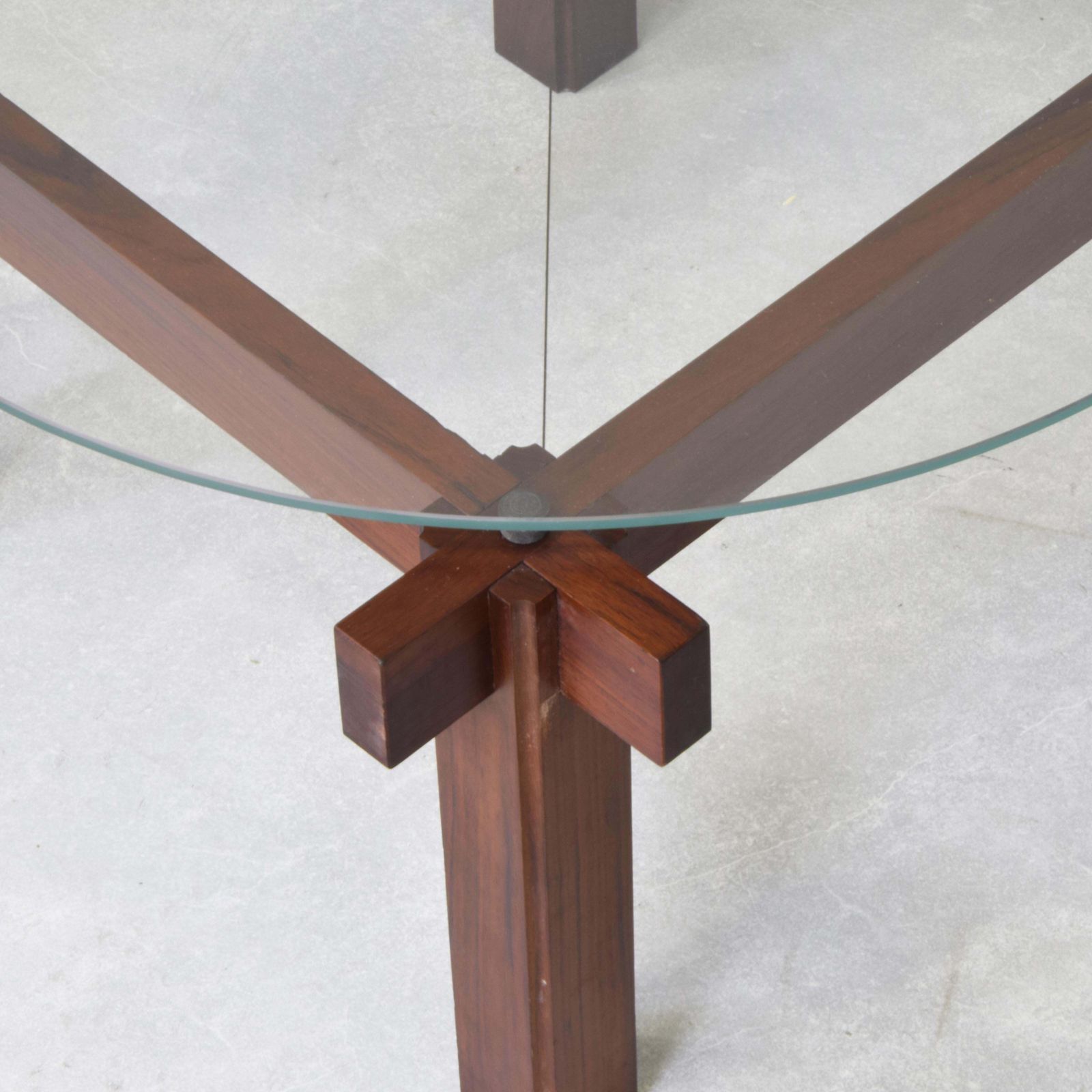 Ico Parisi Mid Century Modern Coffee Table Glass And Teak 1965 photo buy