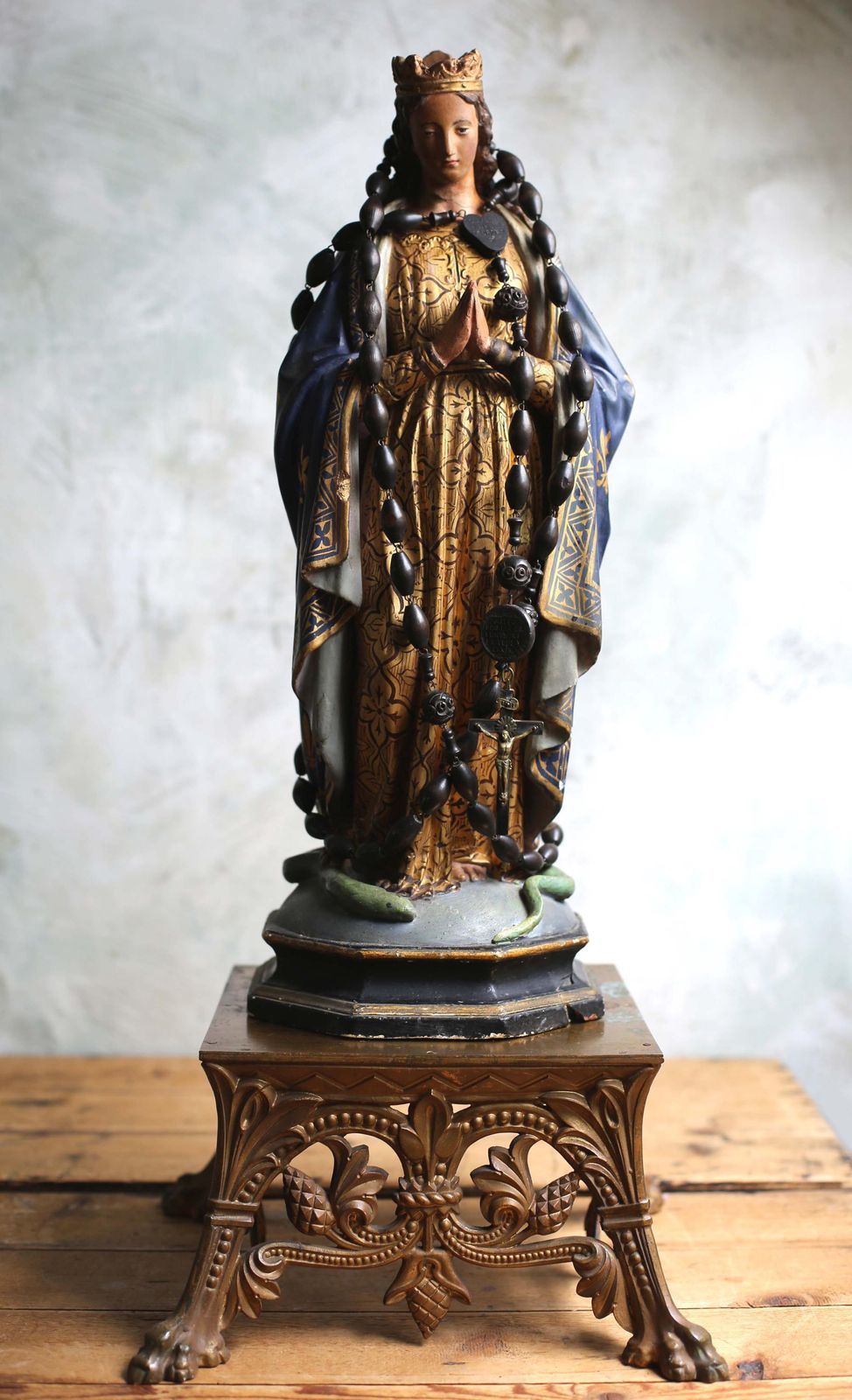 Church Altar Riser Host Table Religious Antique Display Stand 19th Century photo Home Decor